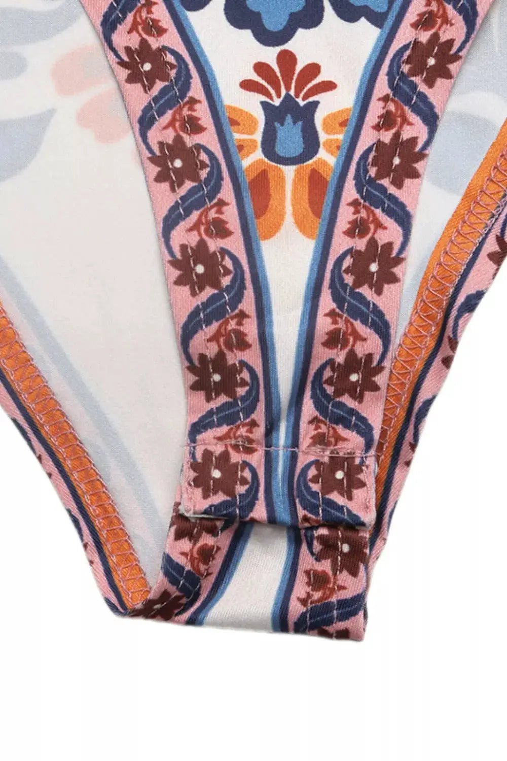 Floral Print One Shoulder Tie Bodysuit With Adjustable Strap - Fritsch & Co.