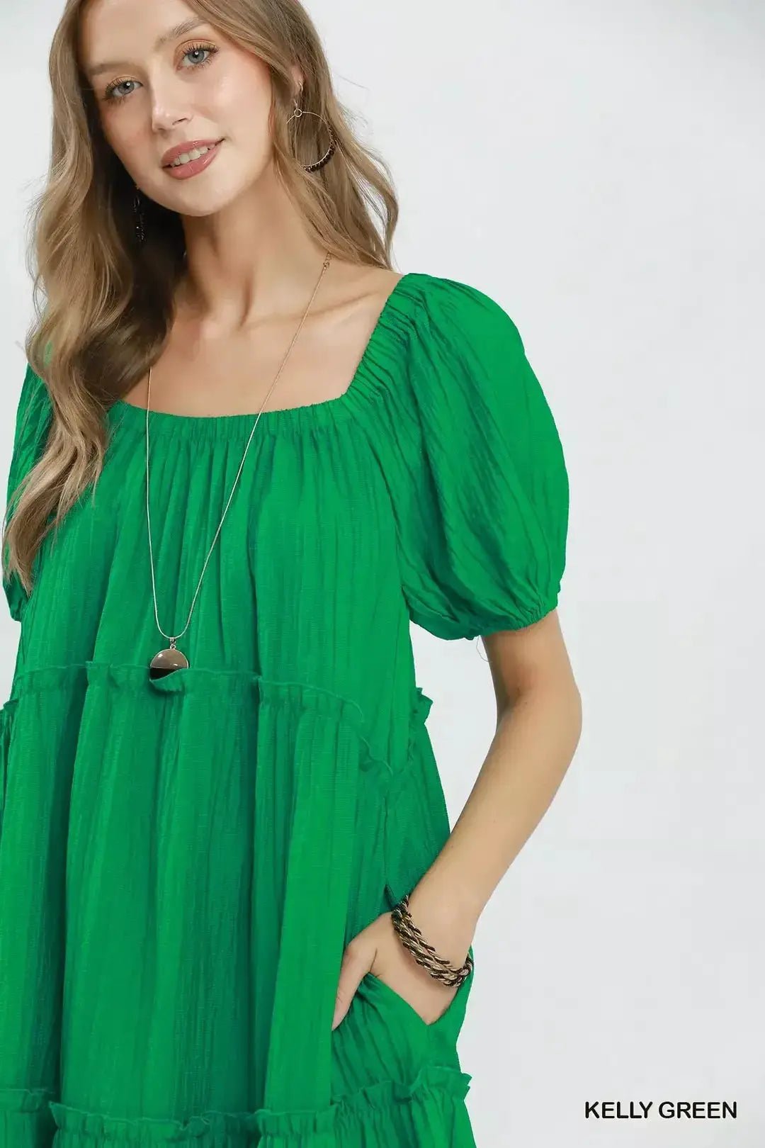 Umgee Textured Tiered Midi Dress - Fritsch & Co.