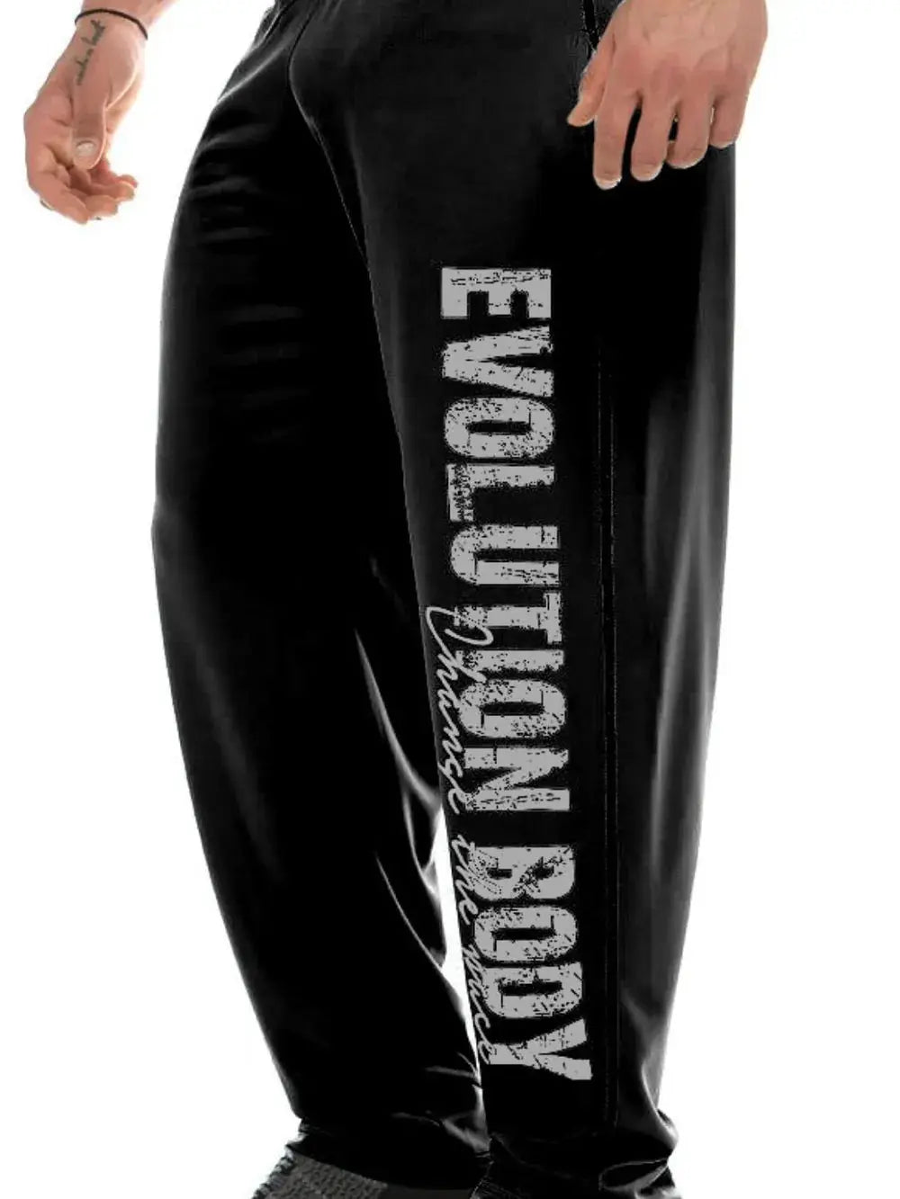 Men's Letter Elastic Waist Active Pants by Trendsi