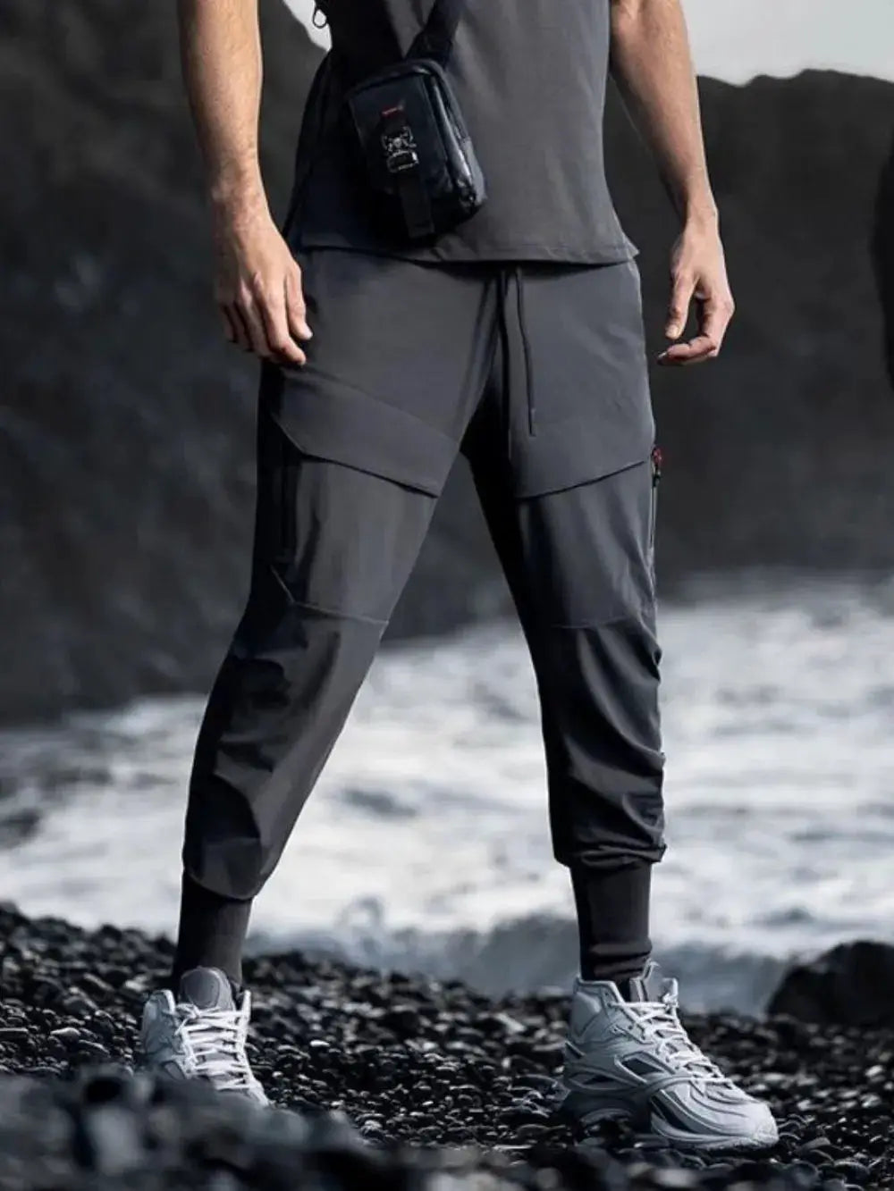 Men's Plus Size Drawstring Active Pants by Trendsi