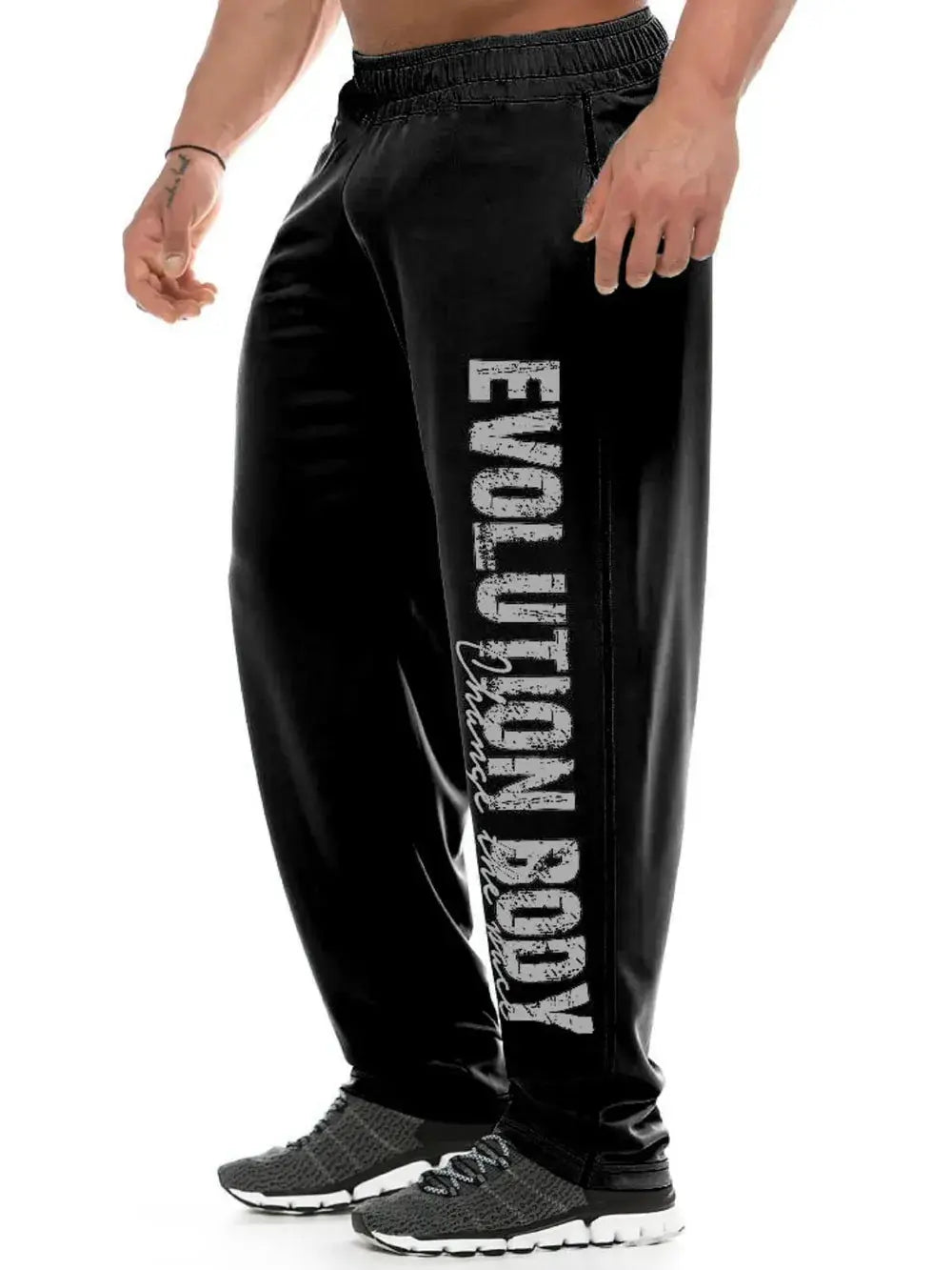 Men's Letter Elastic Waist Active Pants by Trendsi