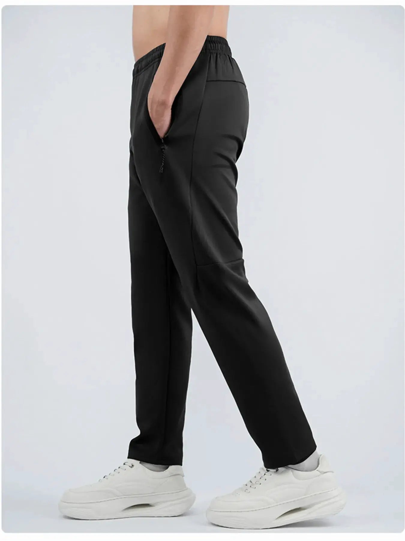 Men's Plus Size Elastic Waist Active Pants by Trendsi