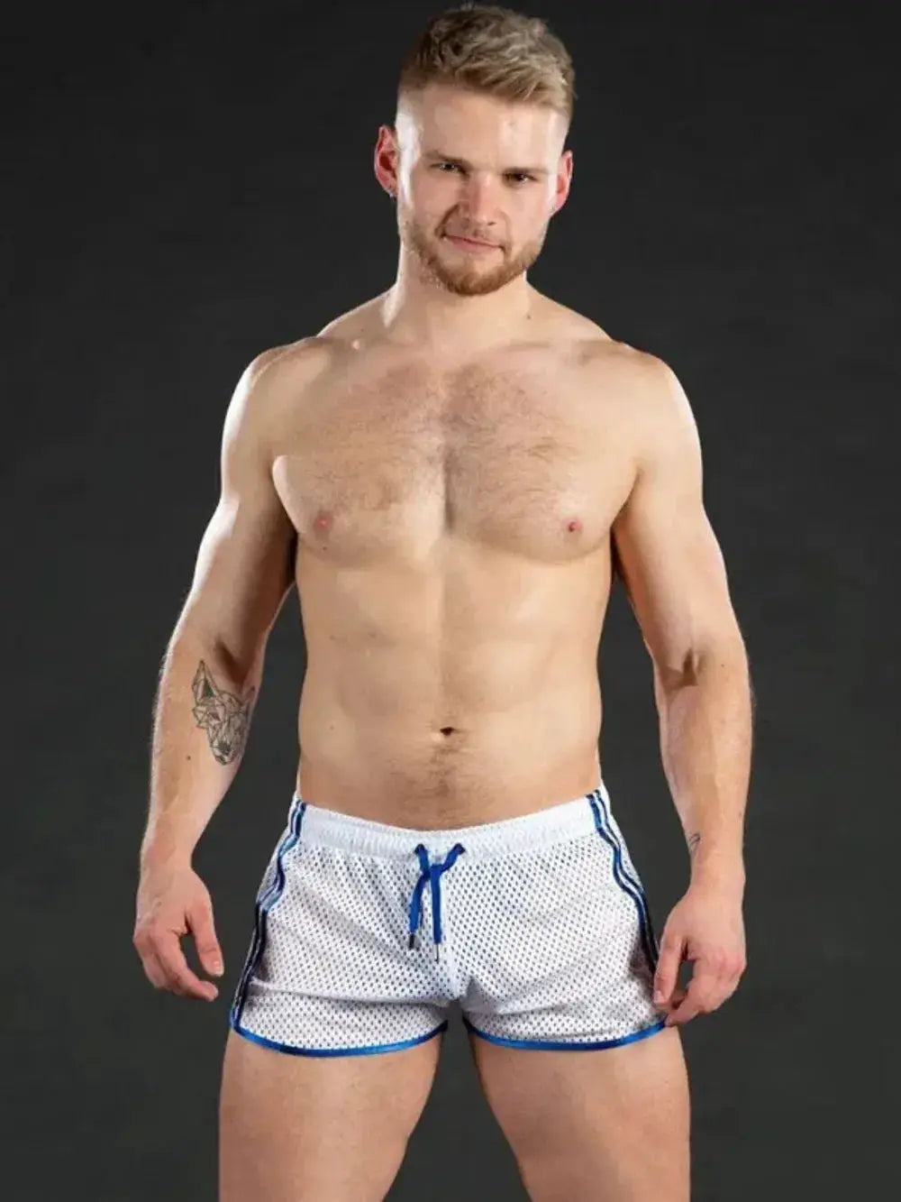Men's Drawstring Side Striped Active Shorts by Trendsi