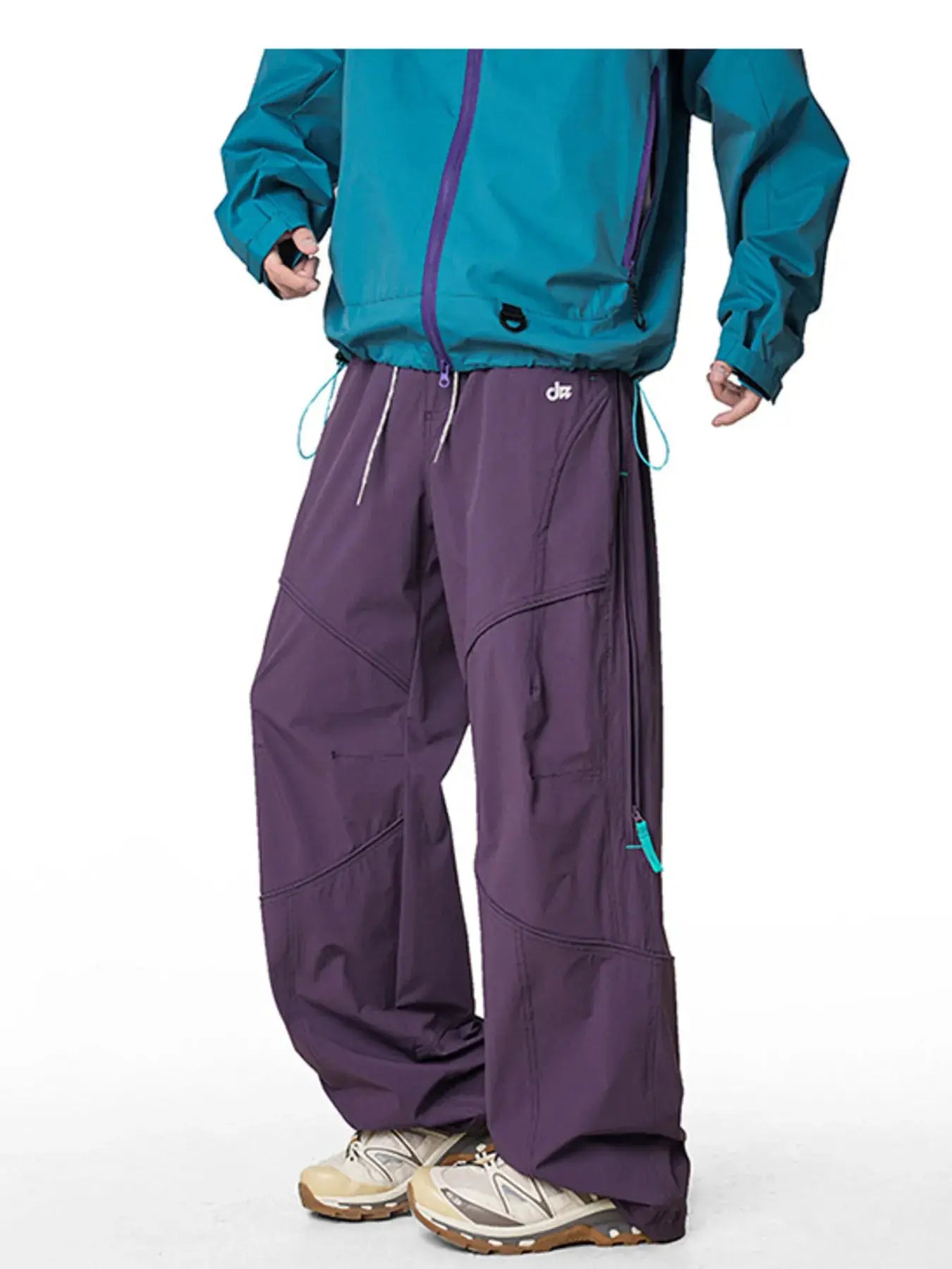 Men's Loose Fit Drawstring Cargo Active Pants by Trendsi