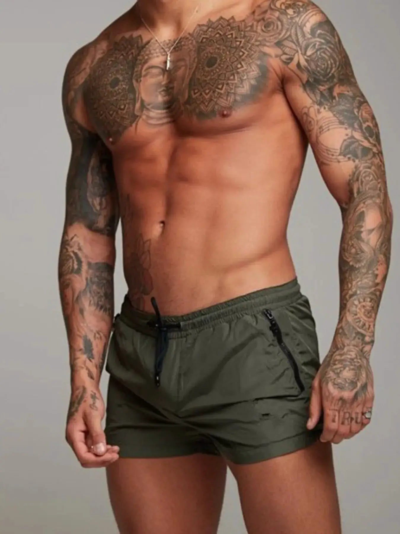 Men's Full Size Drawstring Active Shorts with Pockets Plus Size by Trendsi