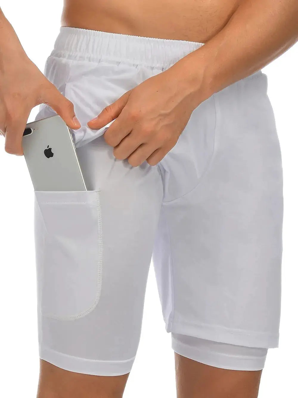 Men's Elastic Waist Active Shorts by Trendsi