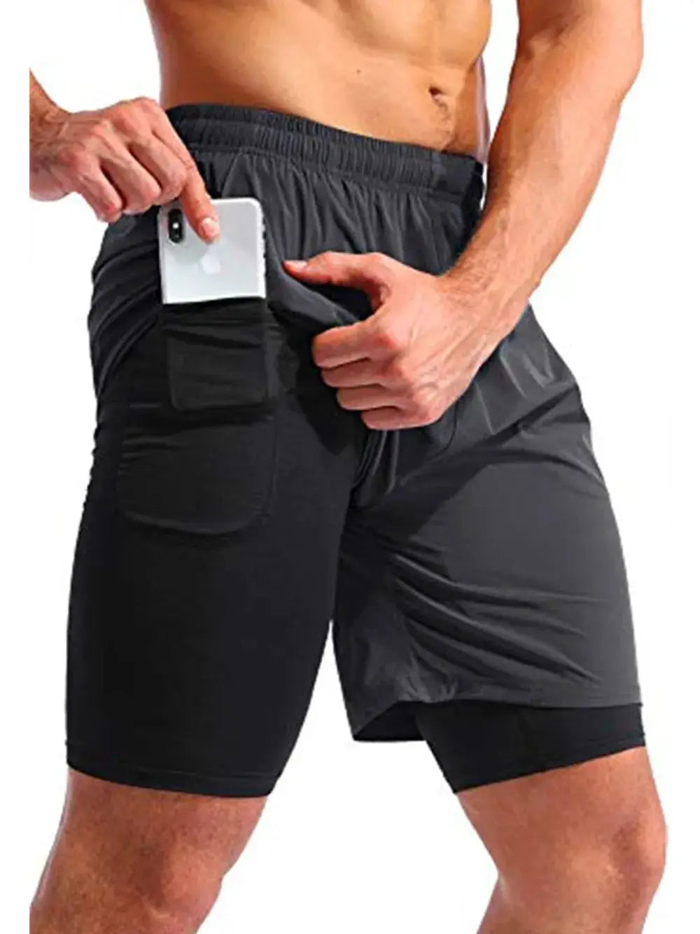 Men's Elastic Waist Active Shorts by Trendsi