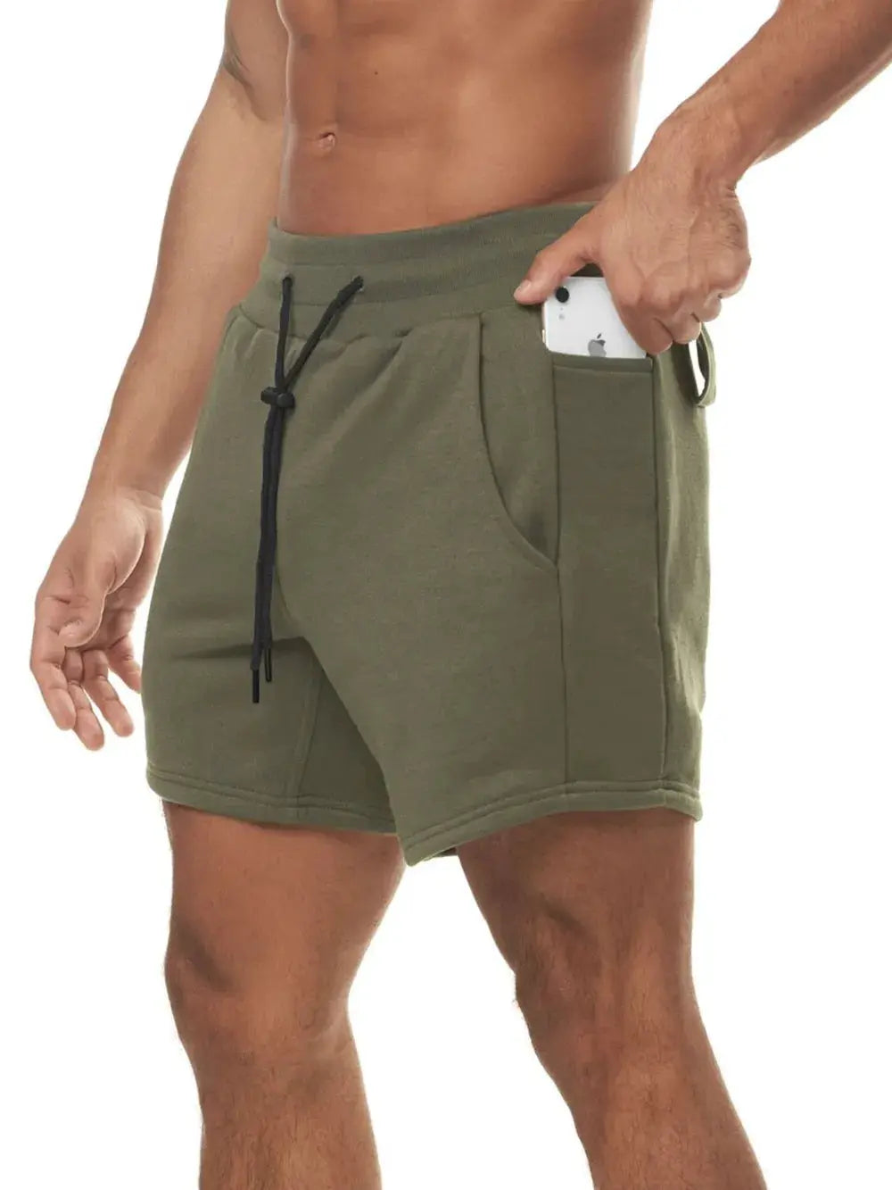 Men's Plus Size Drawstring High Waist Active Shorts by Trendsi