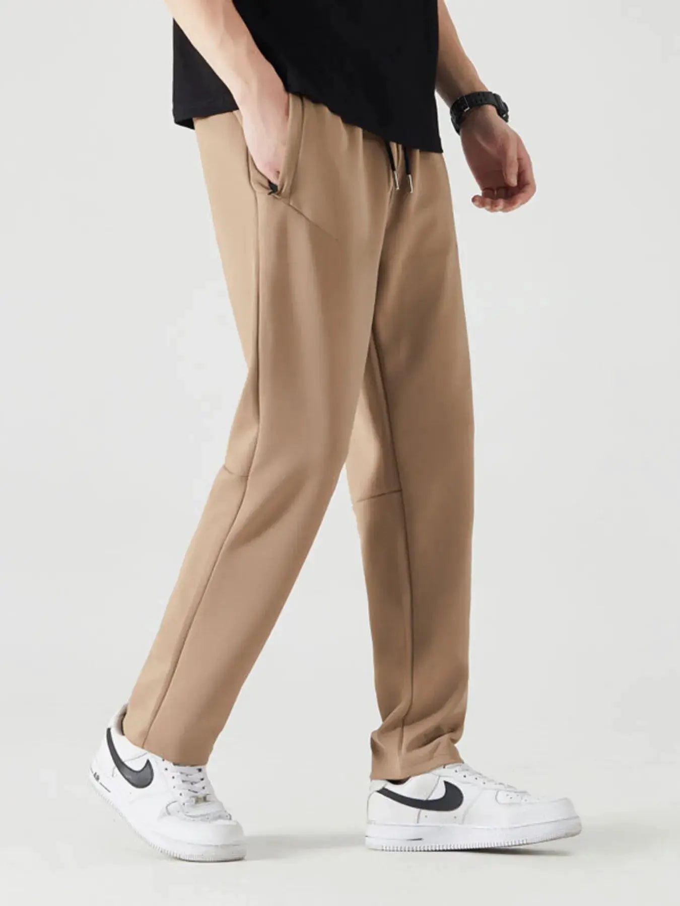 Men's Plus Size Drawstring Active Pants by Trendsi