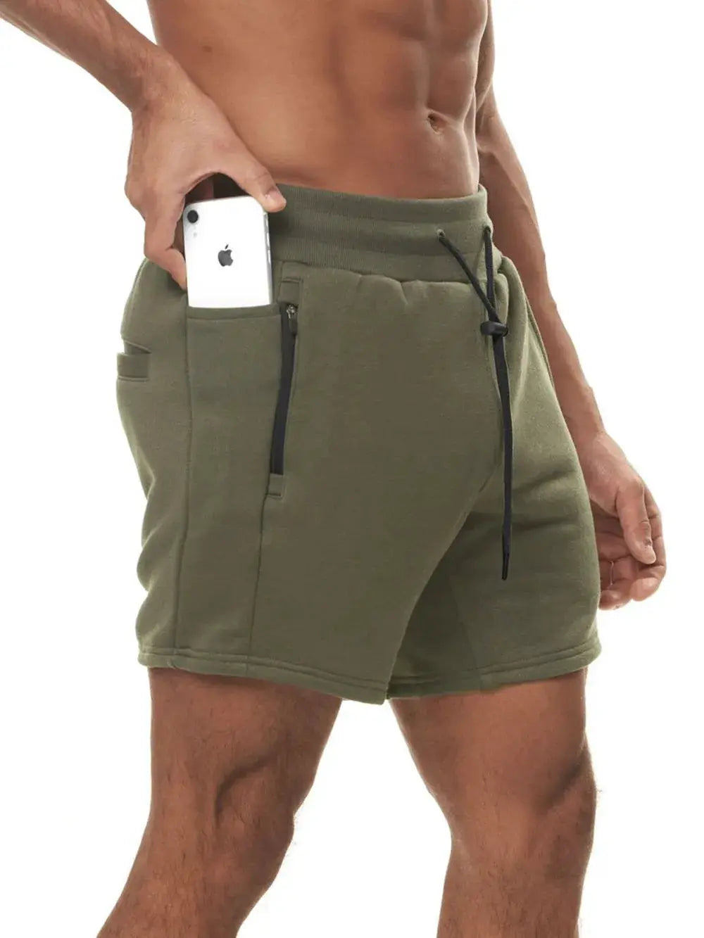 Men's Plus Size Drawstring High Waist Active Shorts by Trendsi