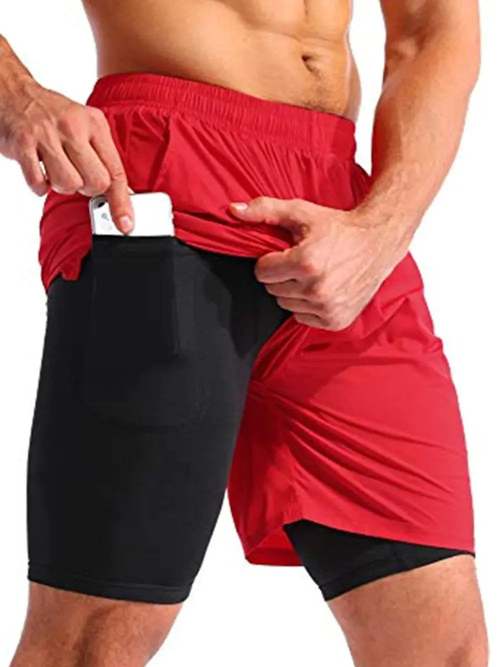 Men's Elastic Waist Active Shorts by Trendsi