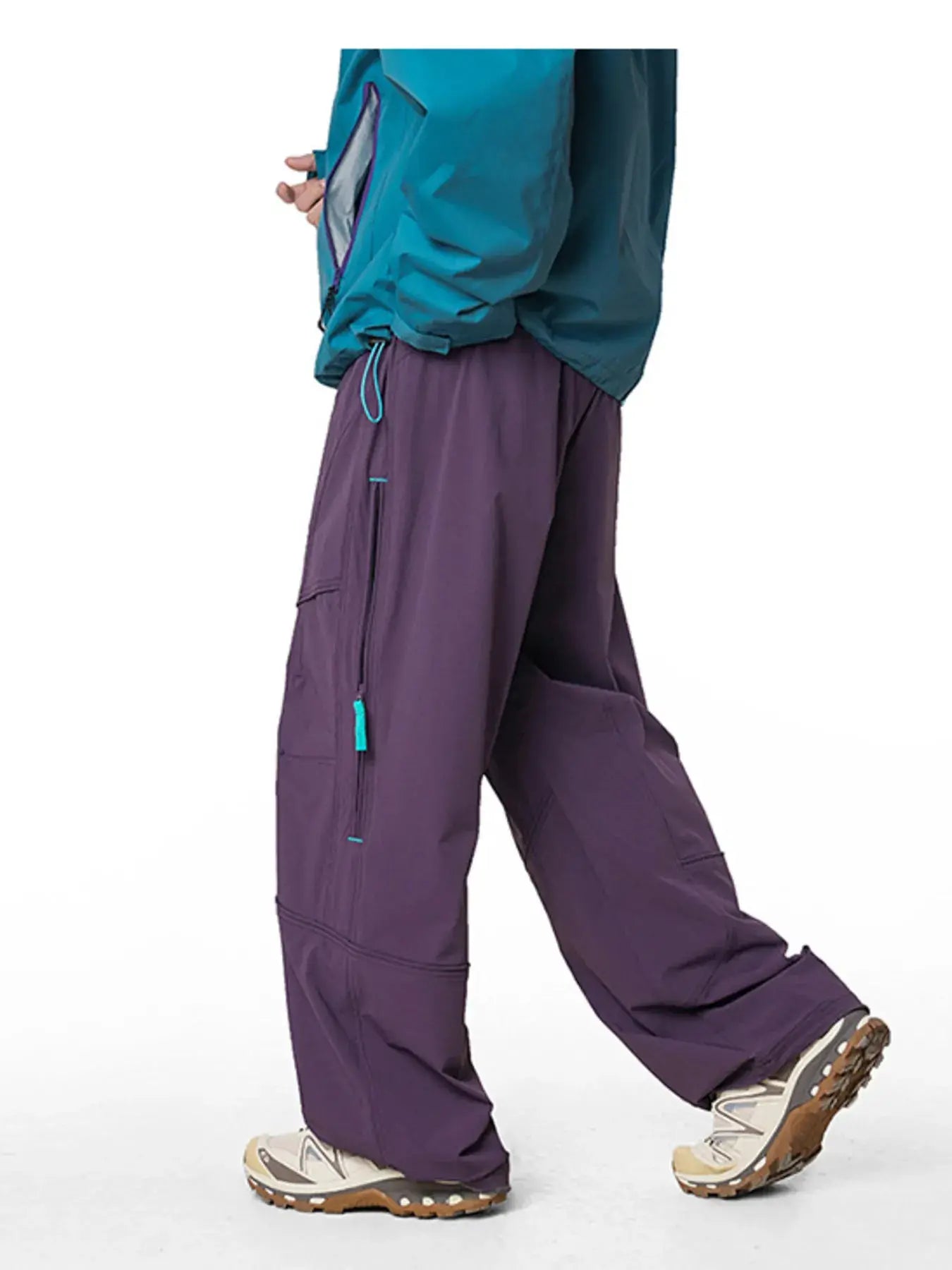 Men's Loose Fit Drawstring Cargo Active Pants by Trendsi