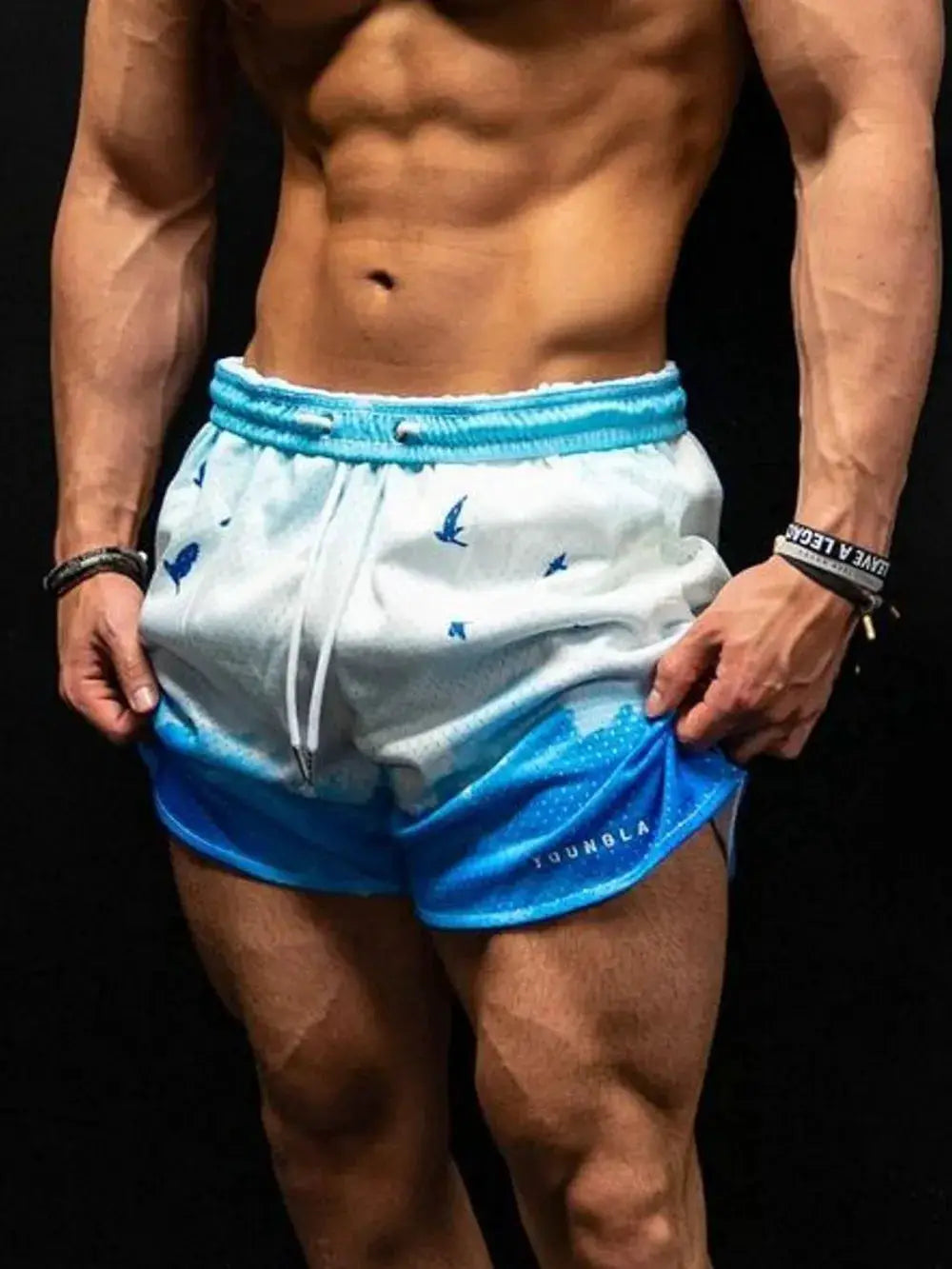 Men's Plus Size Drawstring Printed Shorts by Trendsi