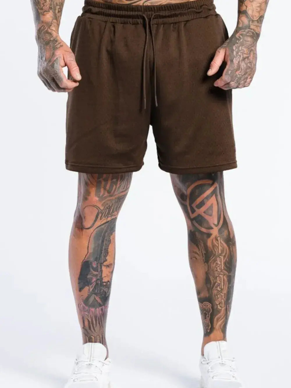 Men's Plus Size Drawstring Breathable Active Shorts by Trendsi