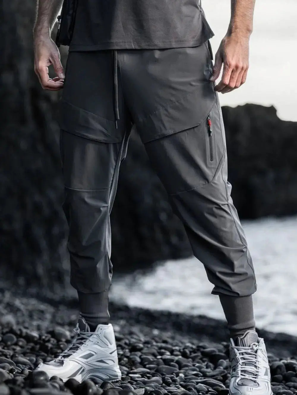 Men's Plus Size Drawstring Active Pants by Trendsi