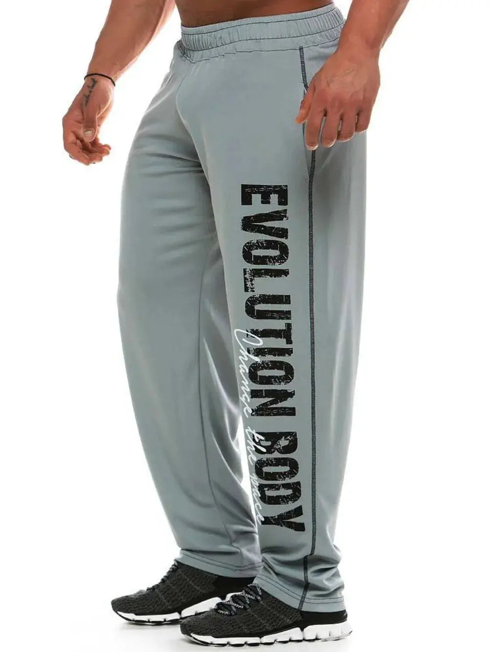 Men's Letter Elastic Waist Active Pants by Trendsi