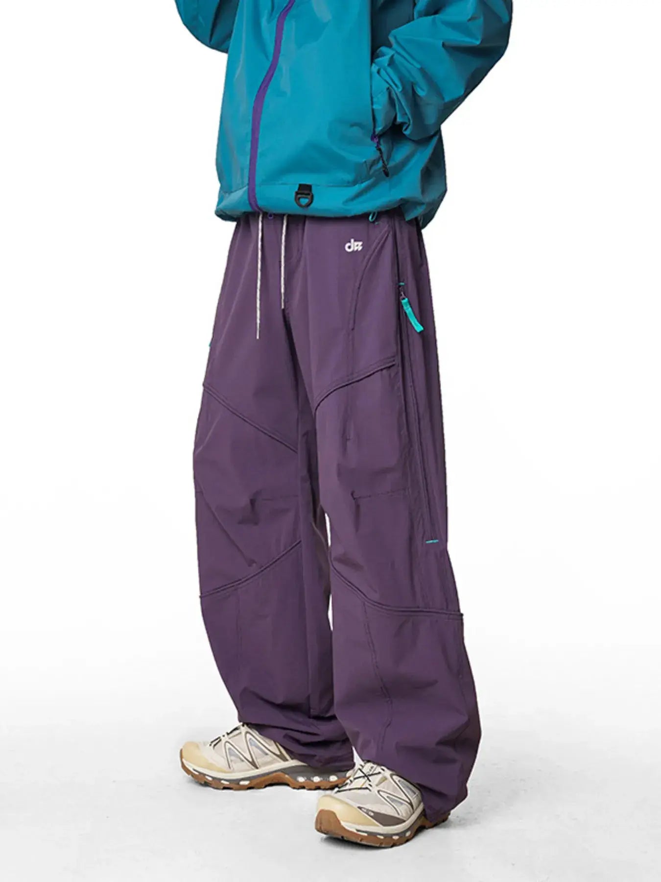 Men's Loose Fit Drawstring Cargo Active Pants by Trendsi