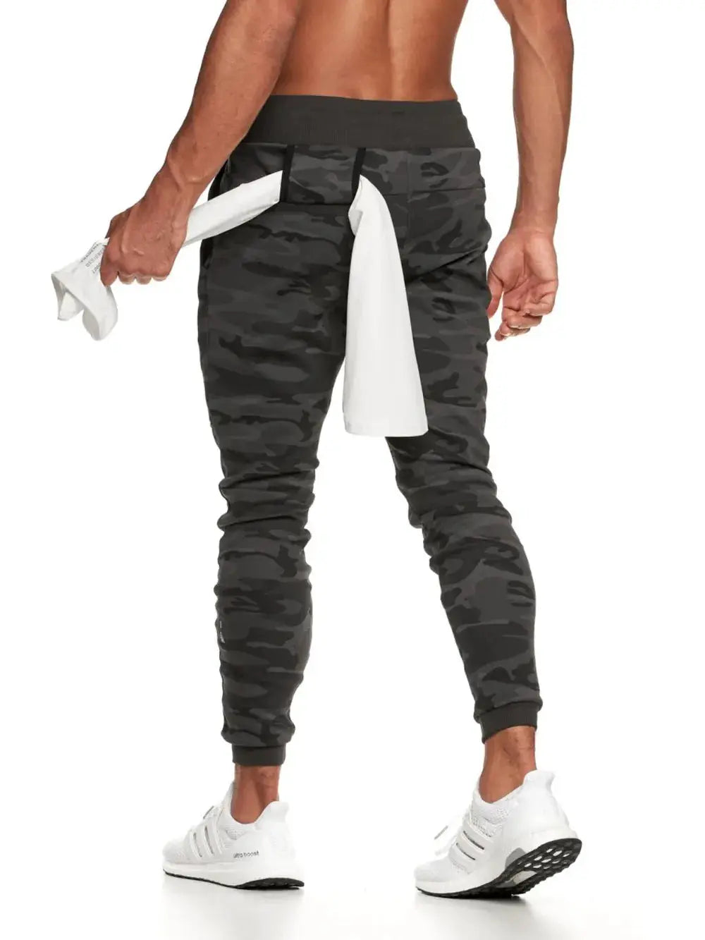 Men's Drawstring Camouflage Active Pants by Trendsi