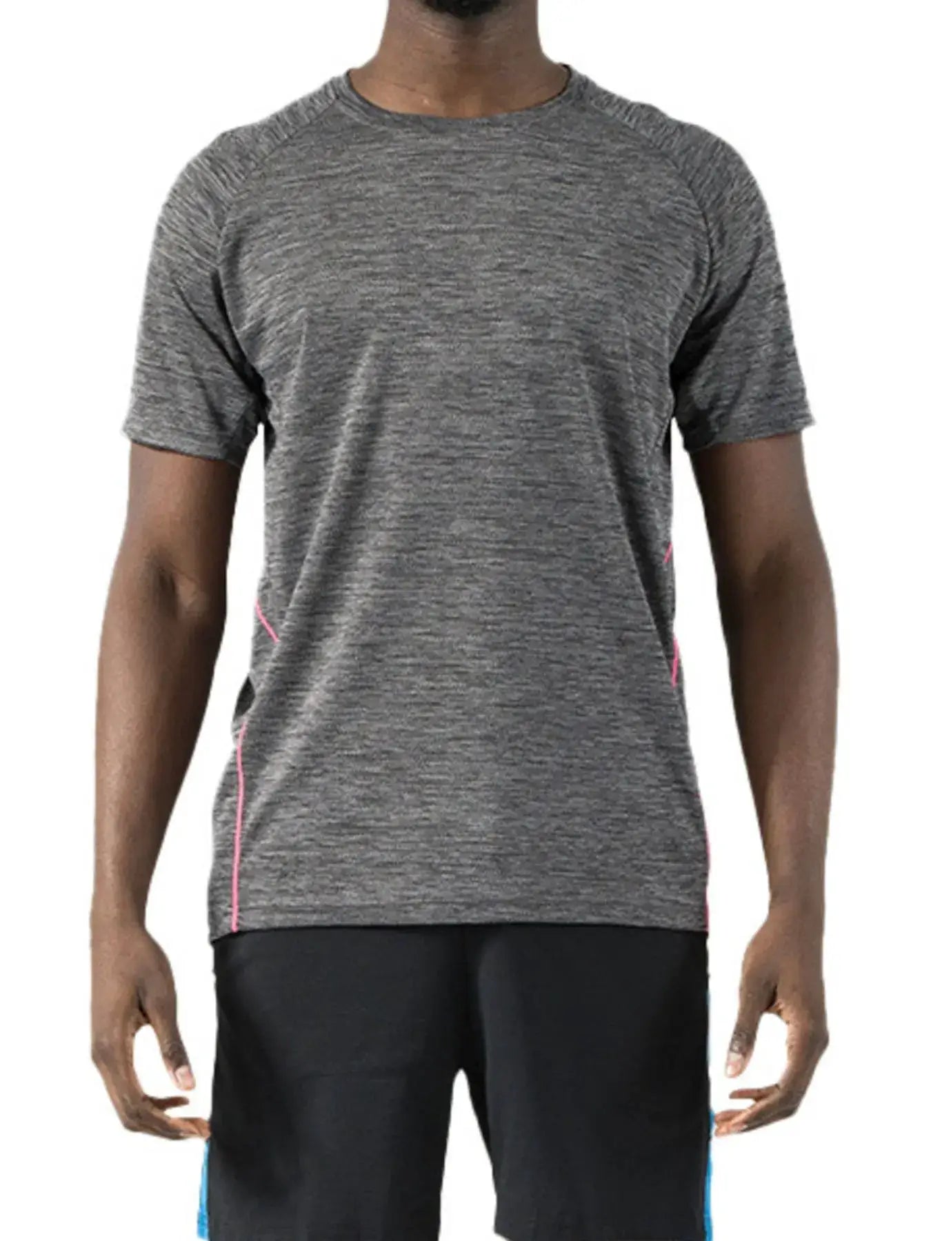 Men's Plus Size Round Neck Short Sleeve Active T-Shirt by Trendsi