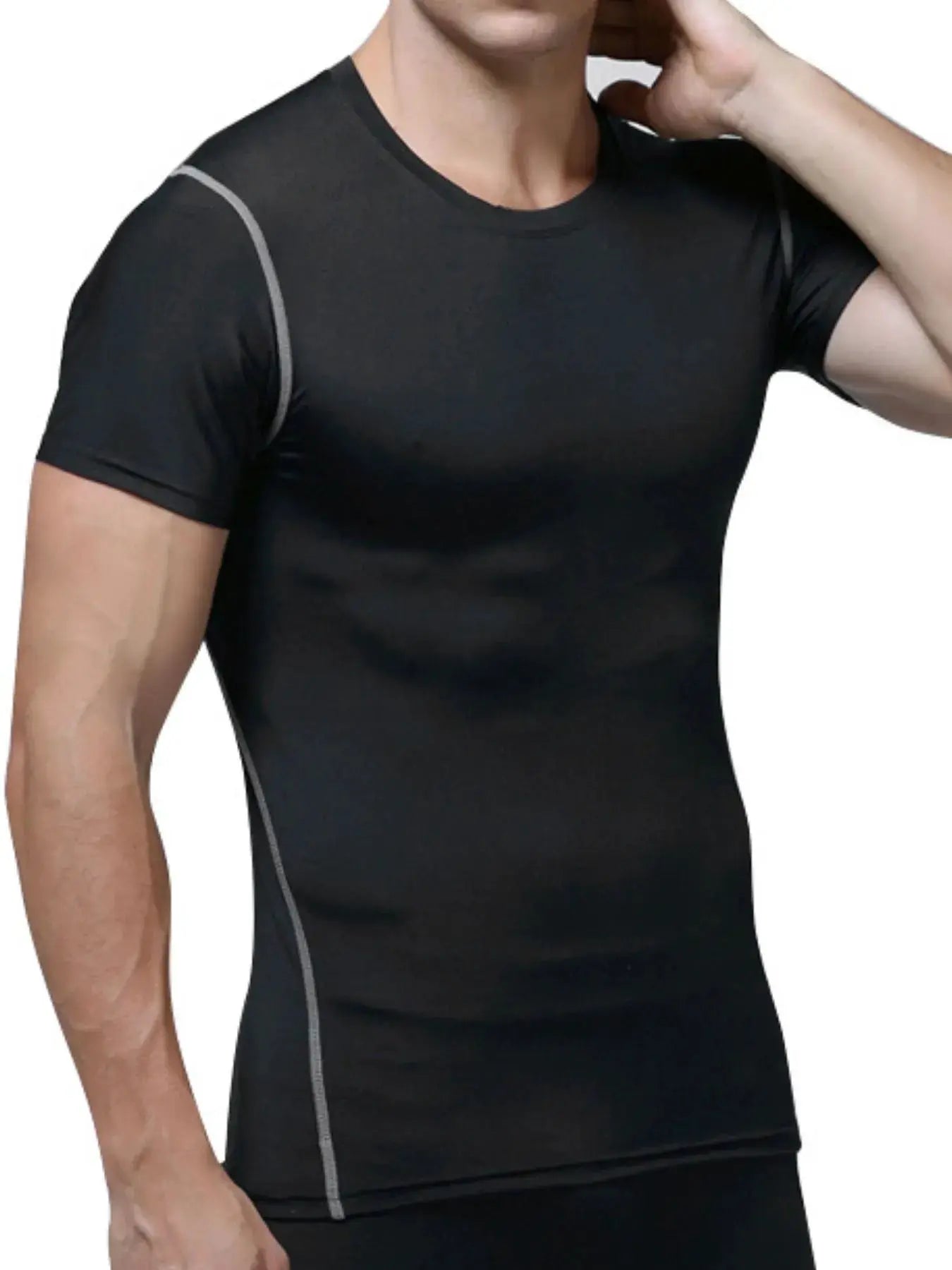Men's Performance Moisture-Wicking Athletic T-Shirt by Trendsi