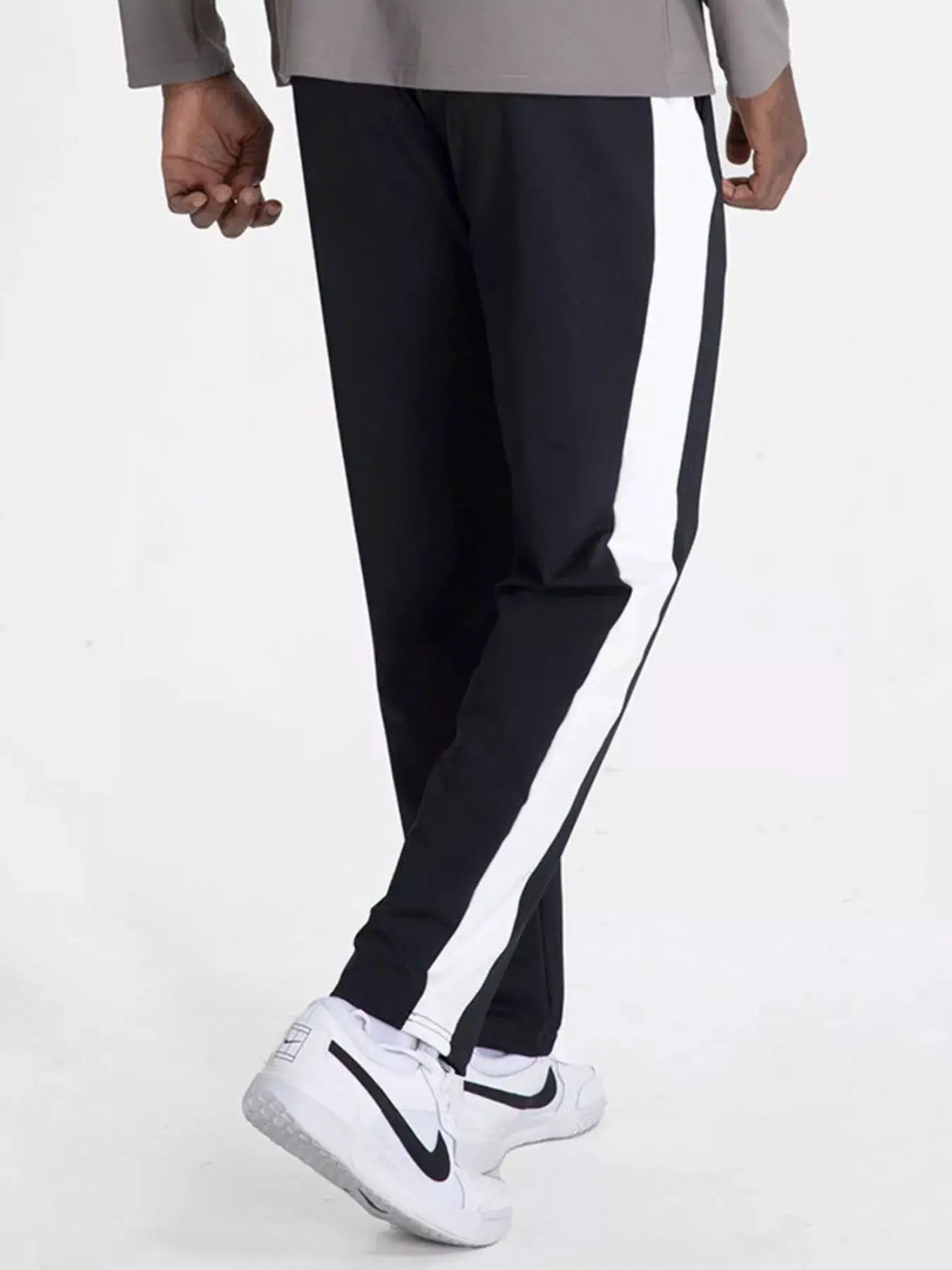 Men's Drawstring Contrast Active Pants by Trendsi