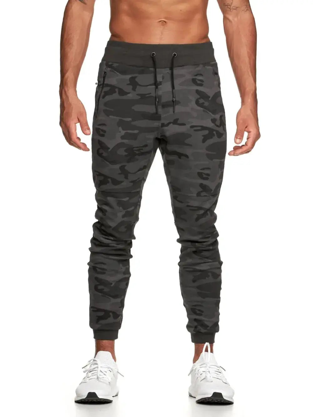 Men's Drawstring Camouflage Active Pants by Trendsi