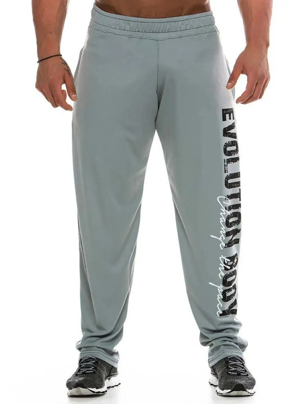 Men's Letter Elastic Waist Active Pants by Trendsi