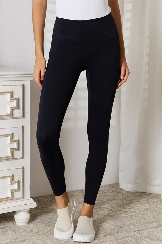 Basic Bae Wide Waistband Sports Leggings - Fritsch & Co.