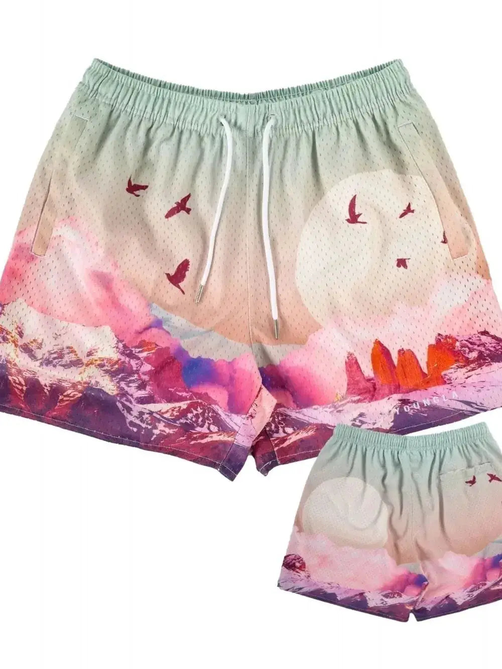 Men's Plus Size Drawstring Printed Shorts by Trendsi
