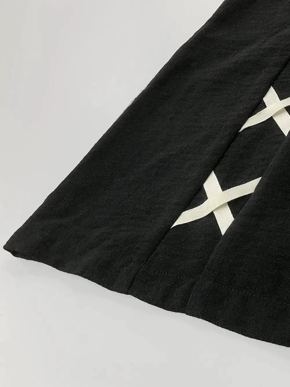 Black Contrast Mini Cami Dress With Crisscross Side Detailing - Fritsch & Co.