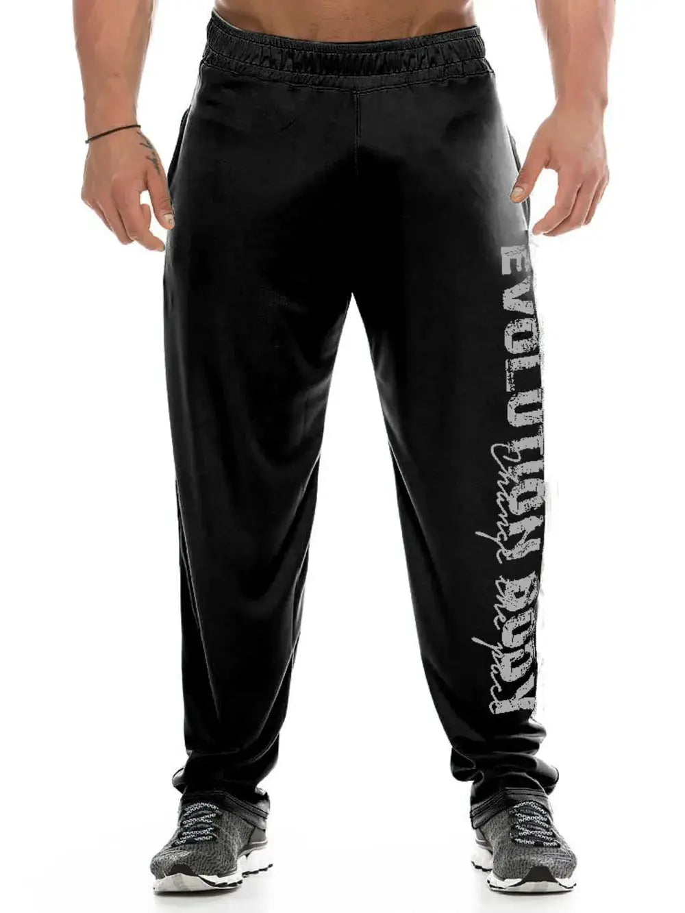 Men's Letter Elastic Waist Active Pants by Trendsi