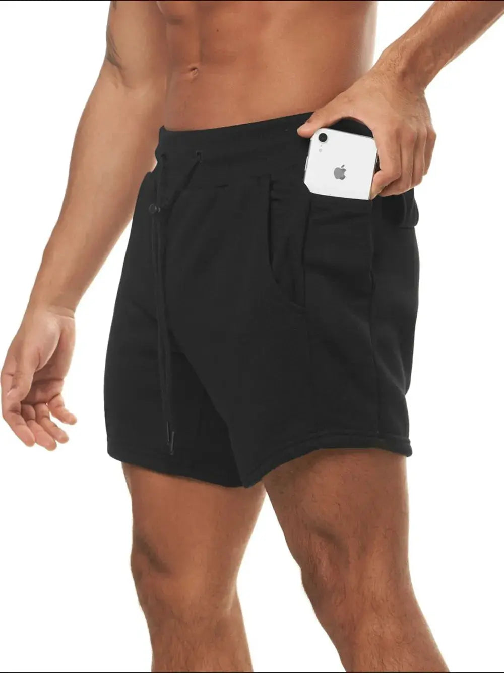 Men's Plus Size Drawstring High Waist Active Shorts by Trendsi