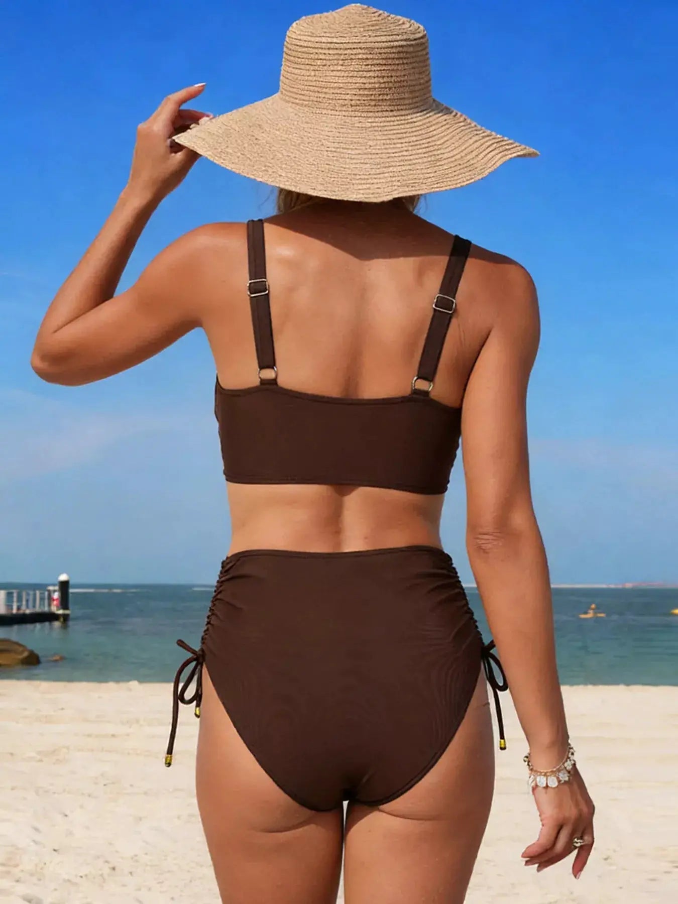 Crisscross High - Waisted Two - Piece Swimsuit With Removable Pads - Fritsch & Co.
