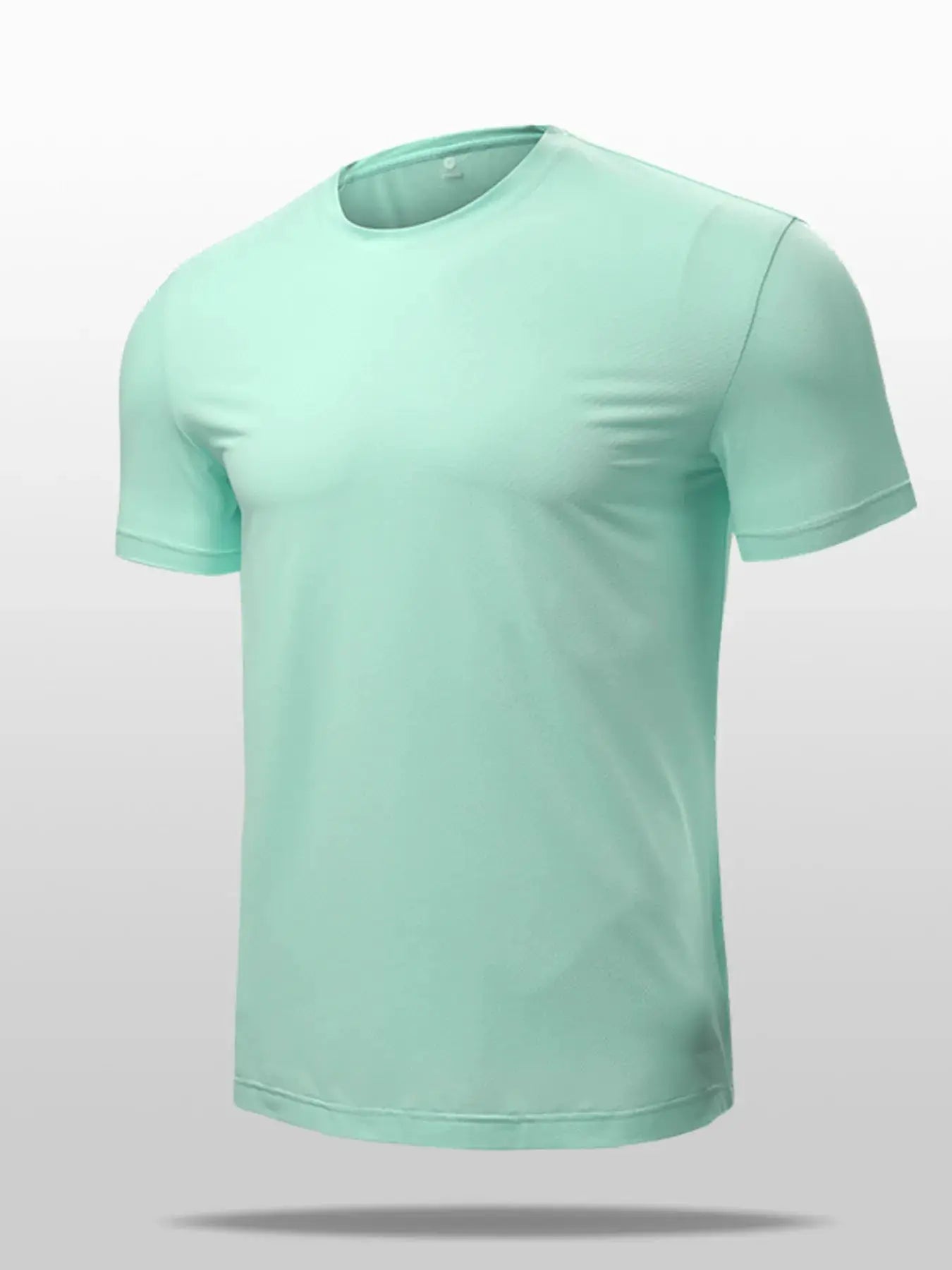 Men's Round Neck Short Sleeve Active T-Shirt by Trendsi