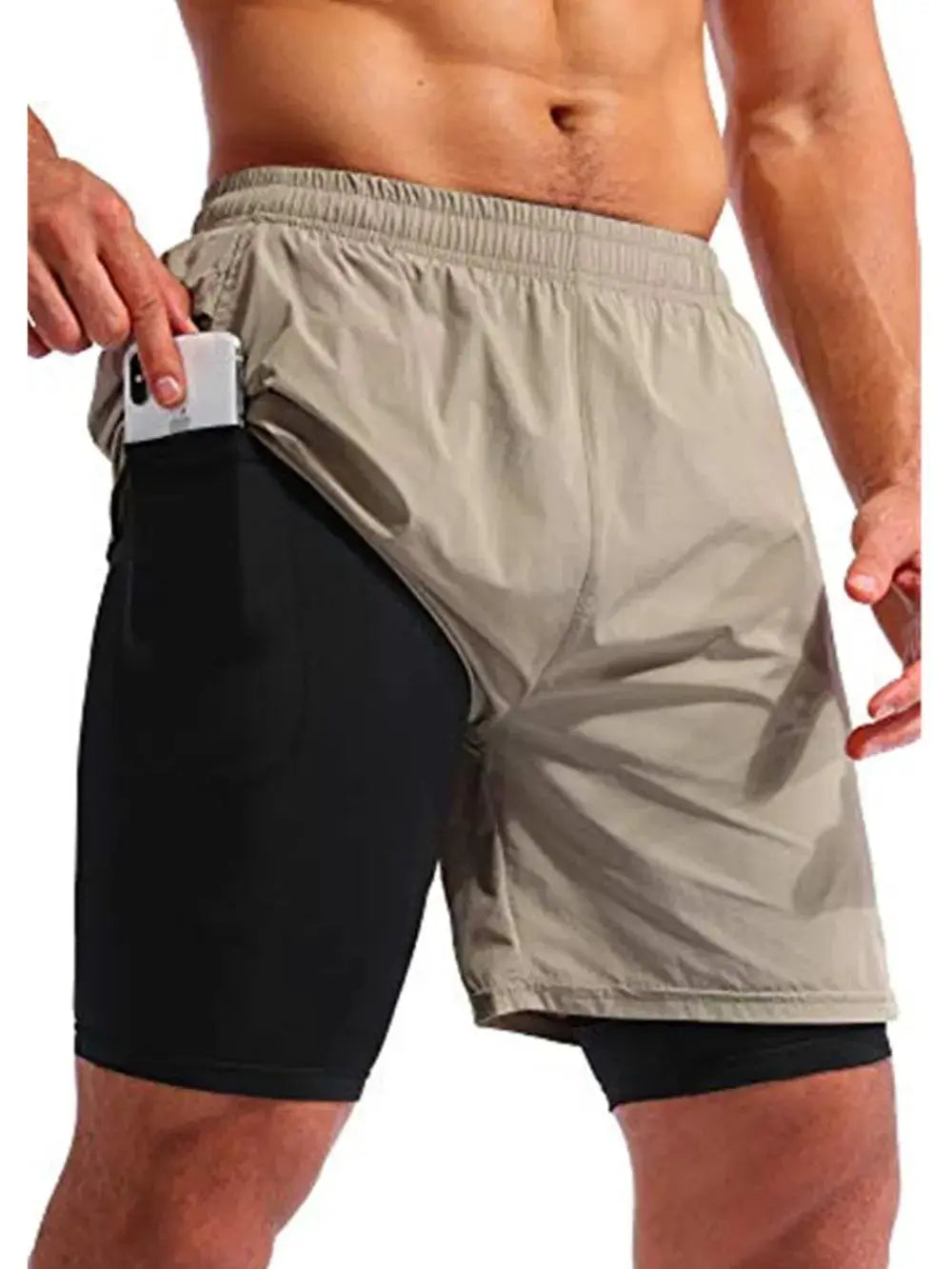 Men's Elastic Waist Active Shorts by Trendsi