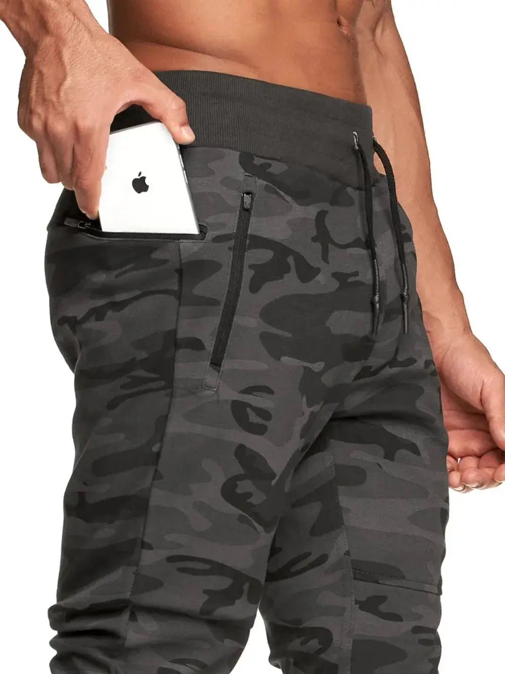 Men's Drawstring Camouflage Active Pants by Trendsi