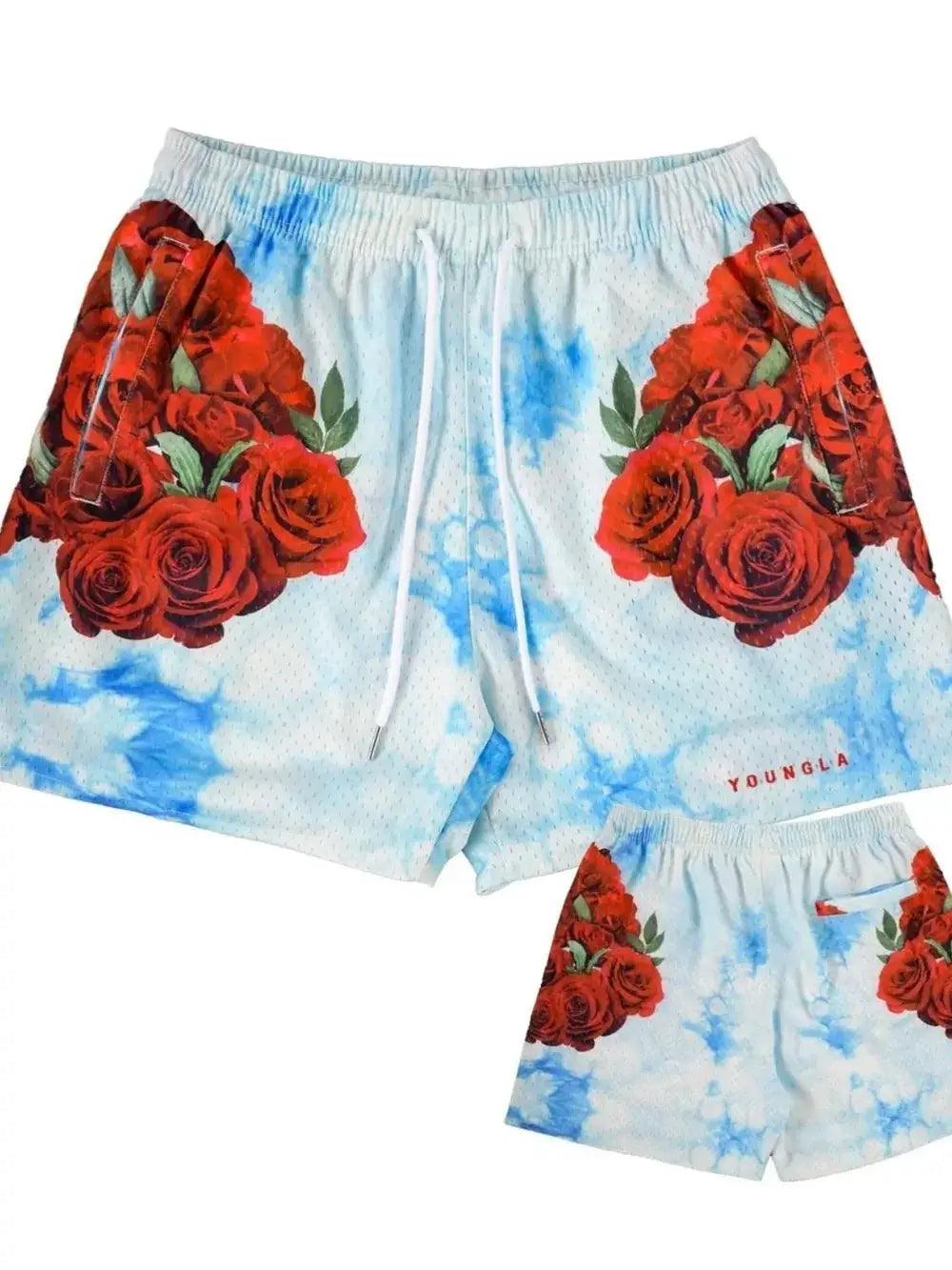 Men's Plus Size Drawstring Printed Shorts by Trendsi