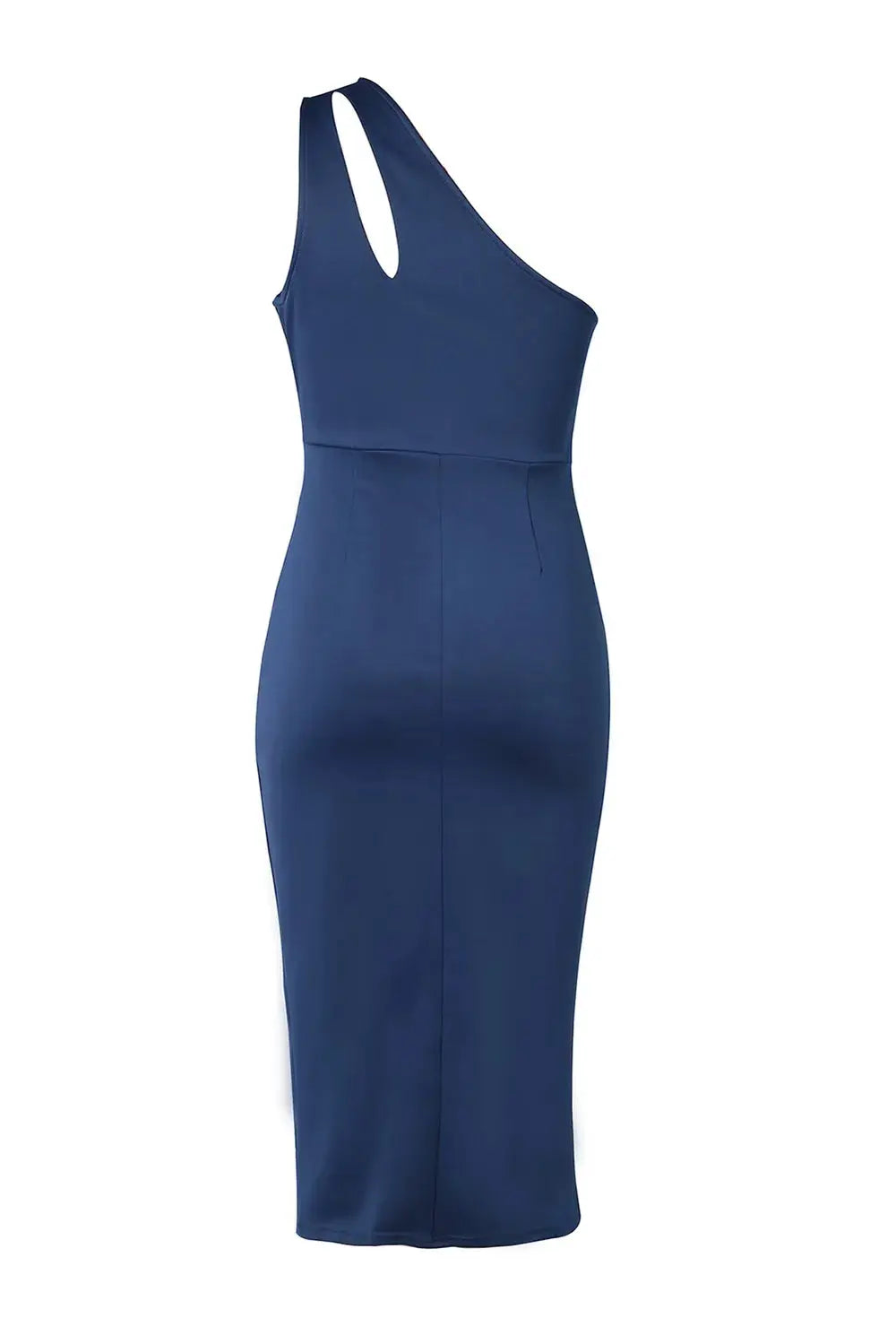 Ruched Cutout Single Shoulder Dress by Trendsi