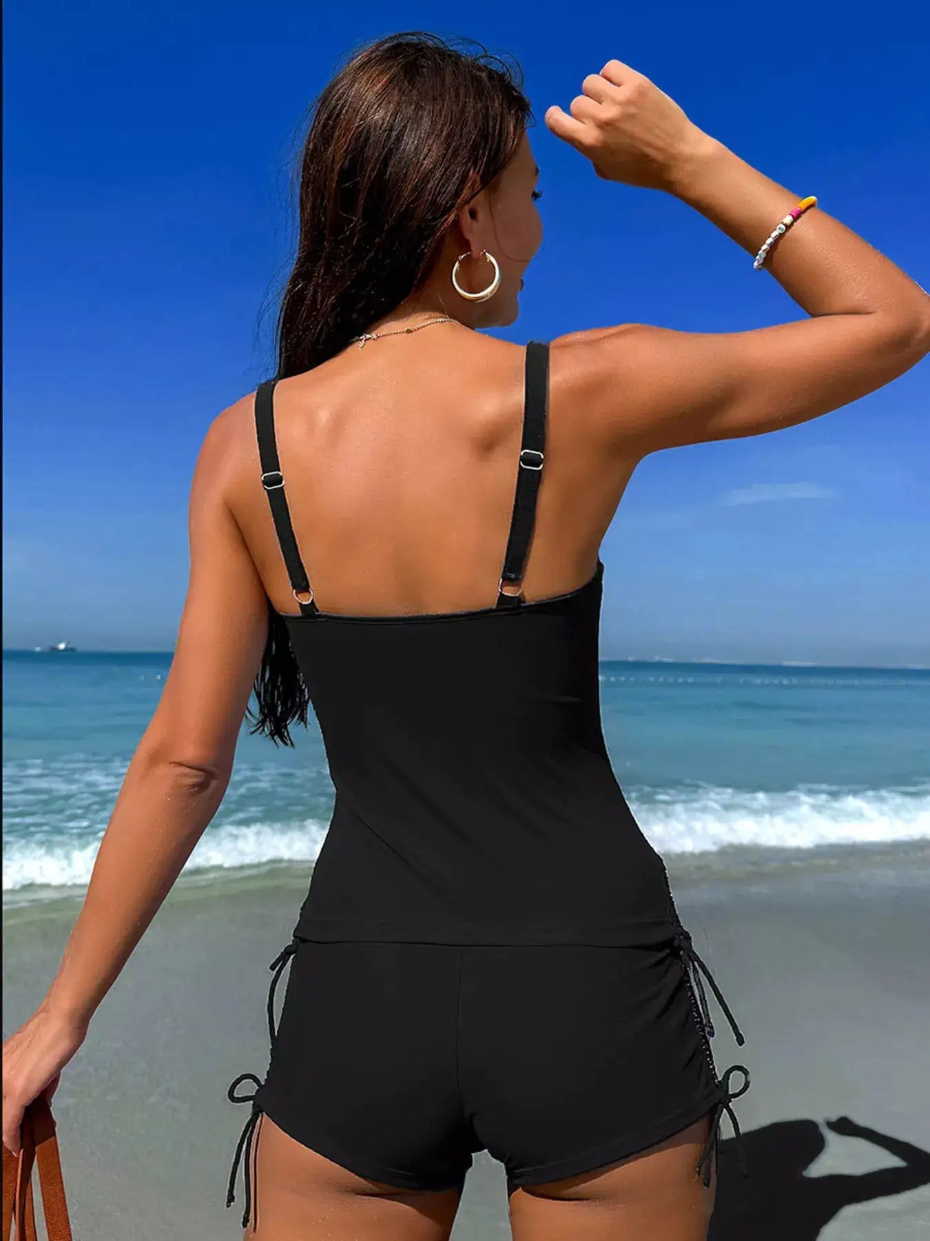 Floral Print Drawstring Tankini Set Two Piece Swimsuit - Fritsch & Co.