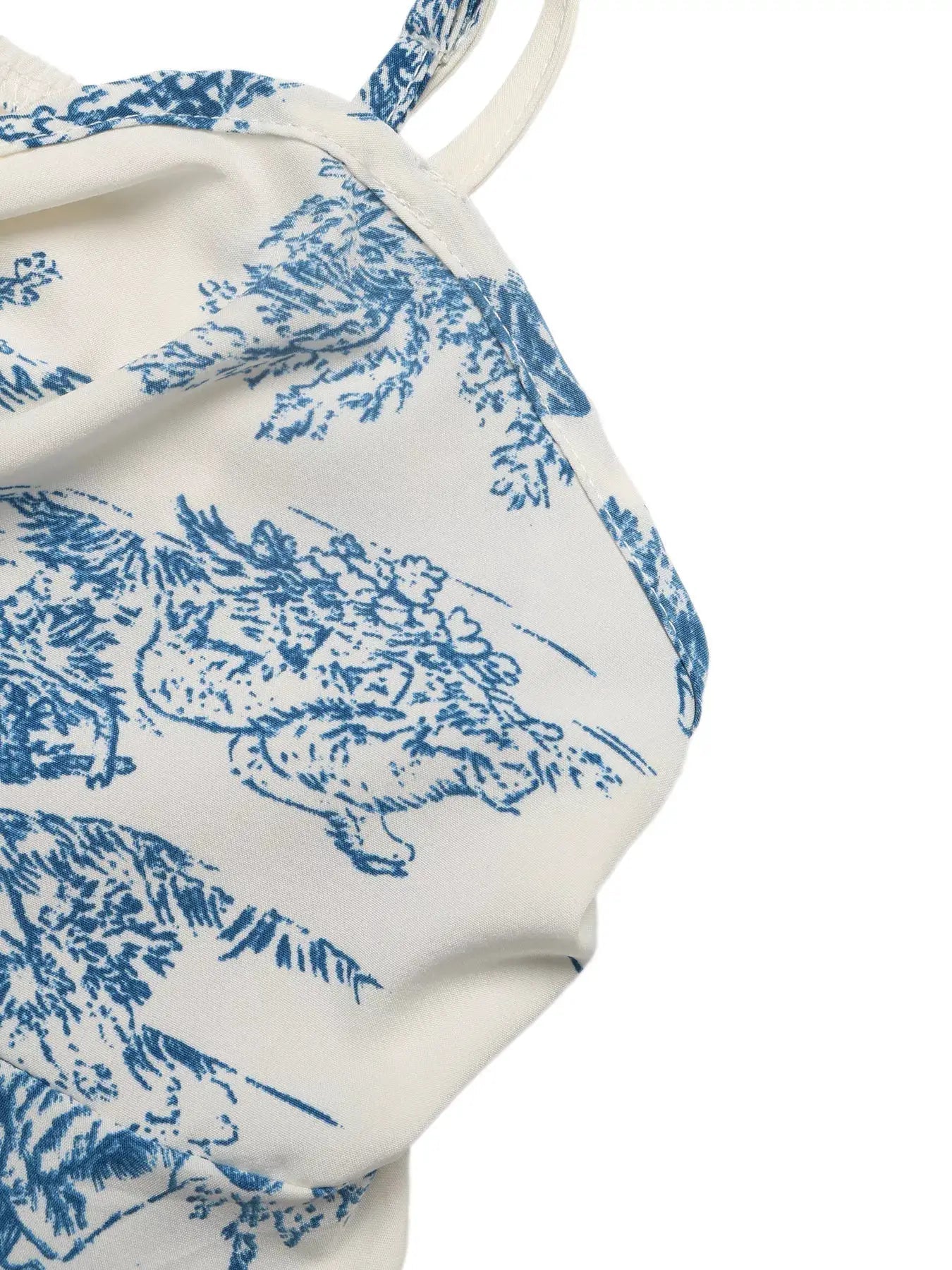 Floral Print Tie Front Cami Top With Ruffle Hem Summer - Fritsch & Co.