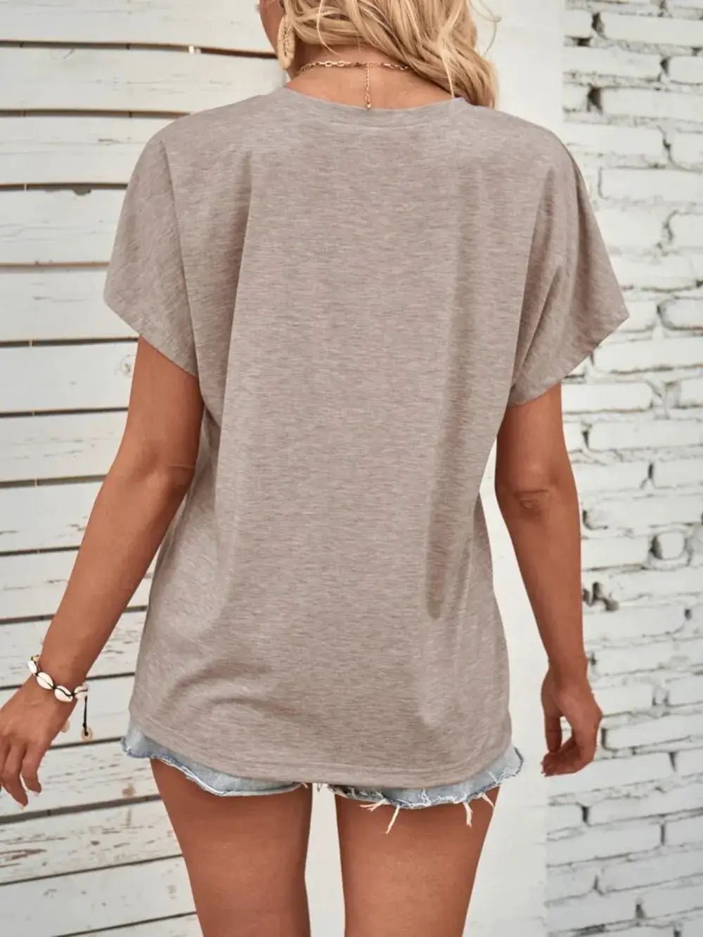 Half Button Short Sleeve Top - Fritsch & Co.