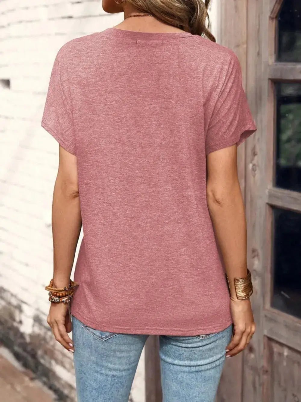 Half Button Short Sleeve Top - Fritsch & Co.