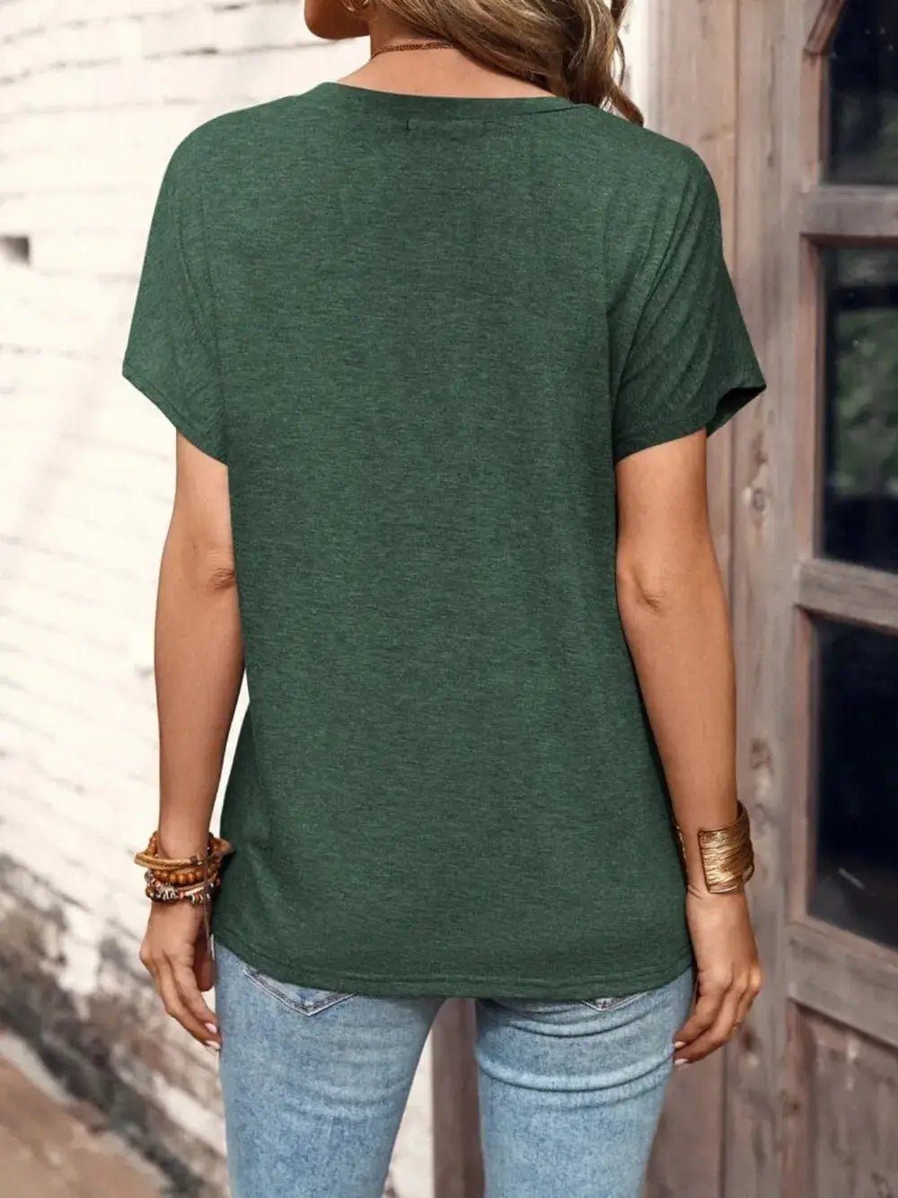 Half Button Short Sleeve Top - Fritsch & Co.