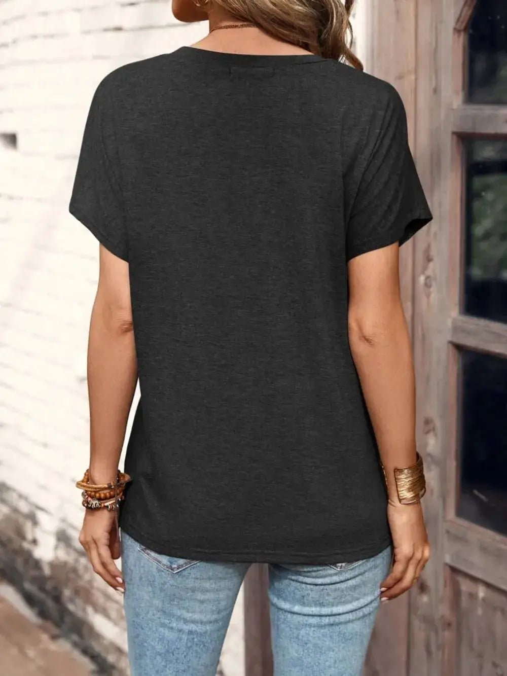 Half Button Short Sleeve Top - Fritsch & Co.