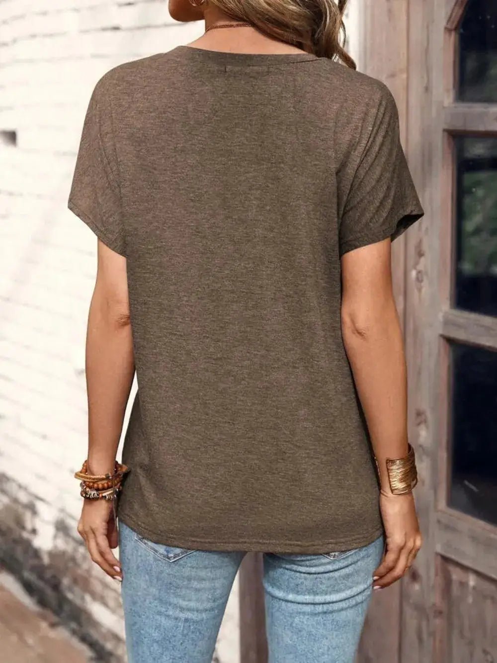 Half Button Short Sleeve Top - Fritsch & Co.