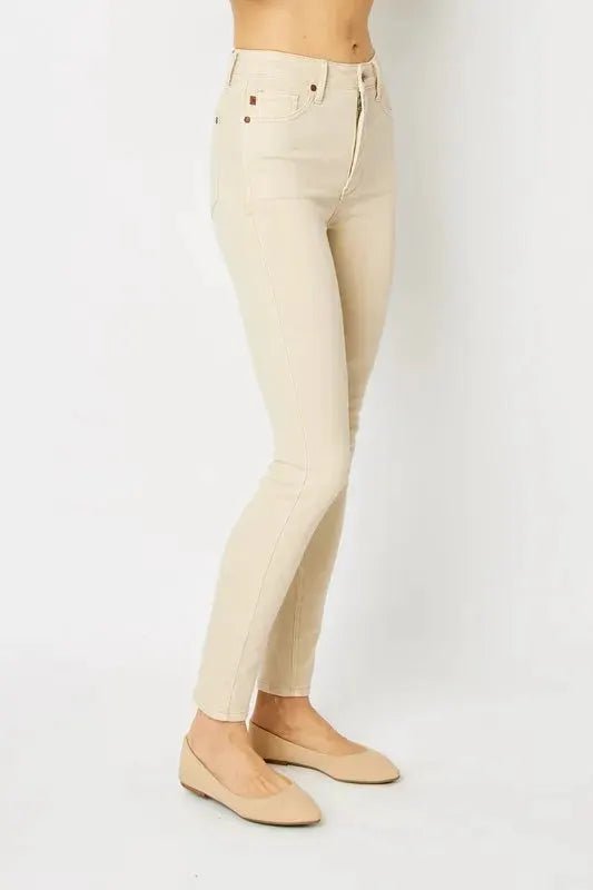 Judy Blue Full Size Garment Dyed Tummy Control High Rise Skinny Jeans - Fritsch & Co.