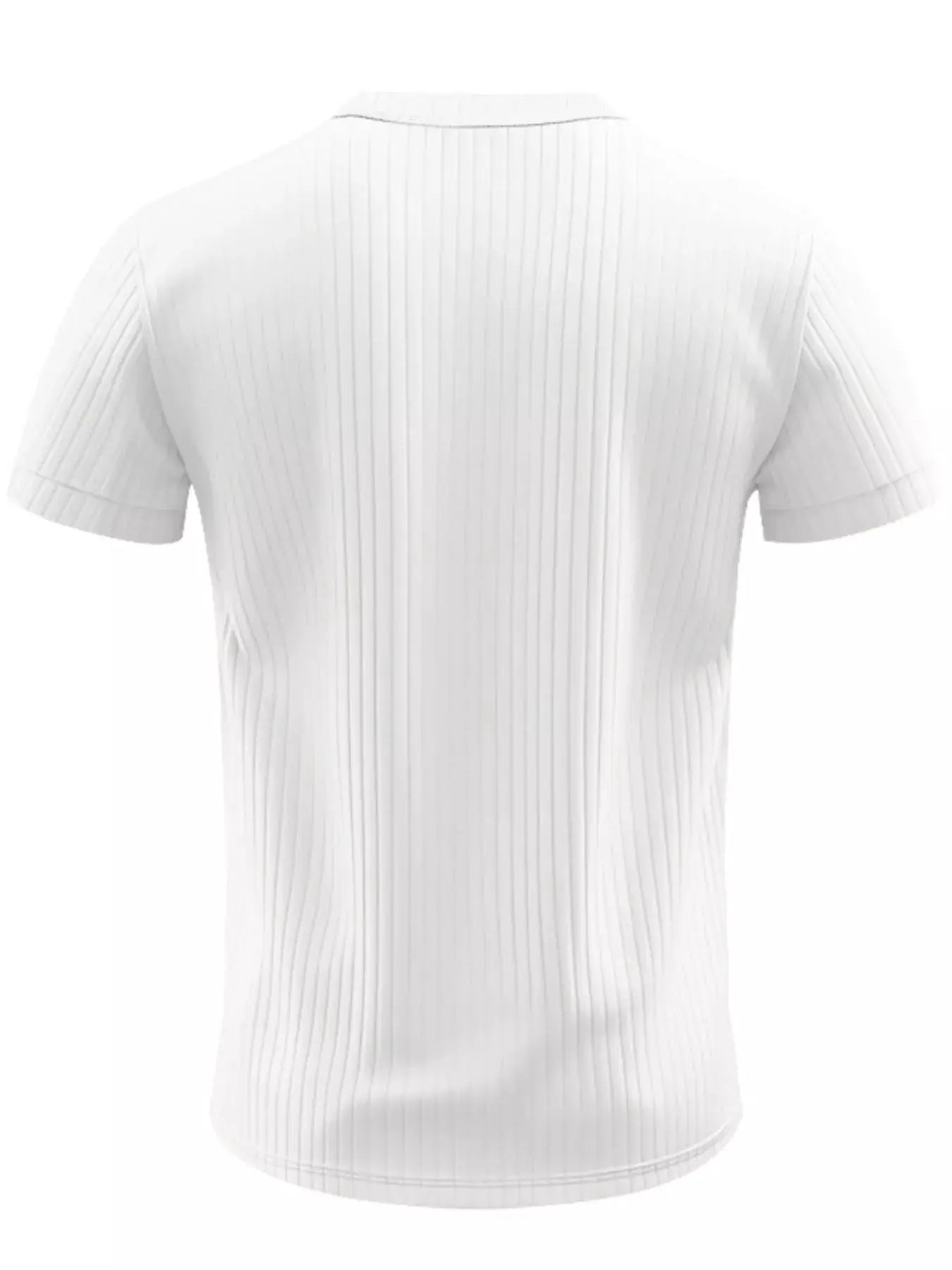 Mens Casual Ribbed Henley T Shirt Plus Size Short Sleeve - Fritsch & Co.