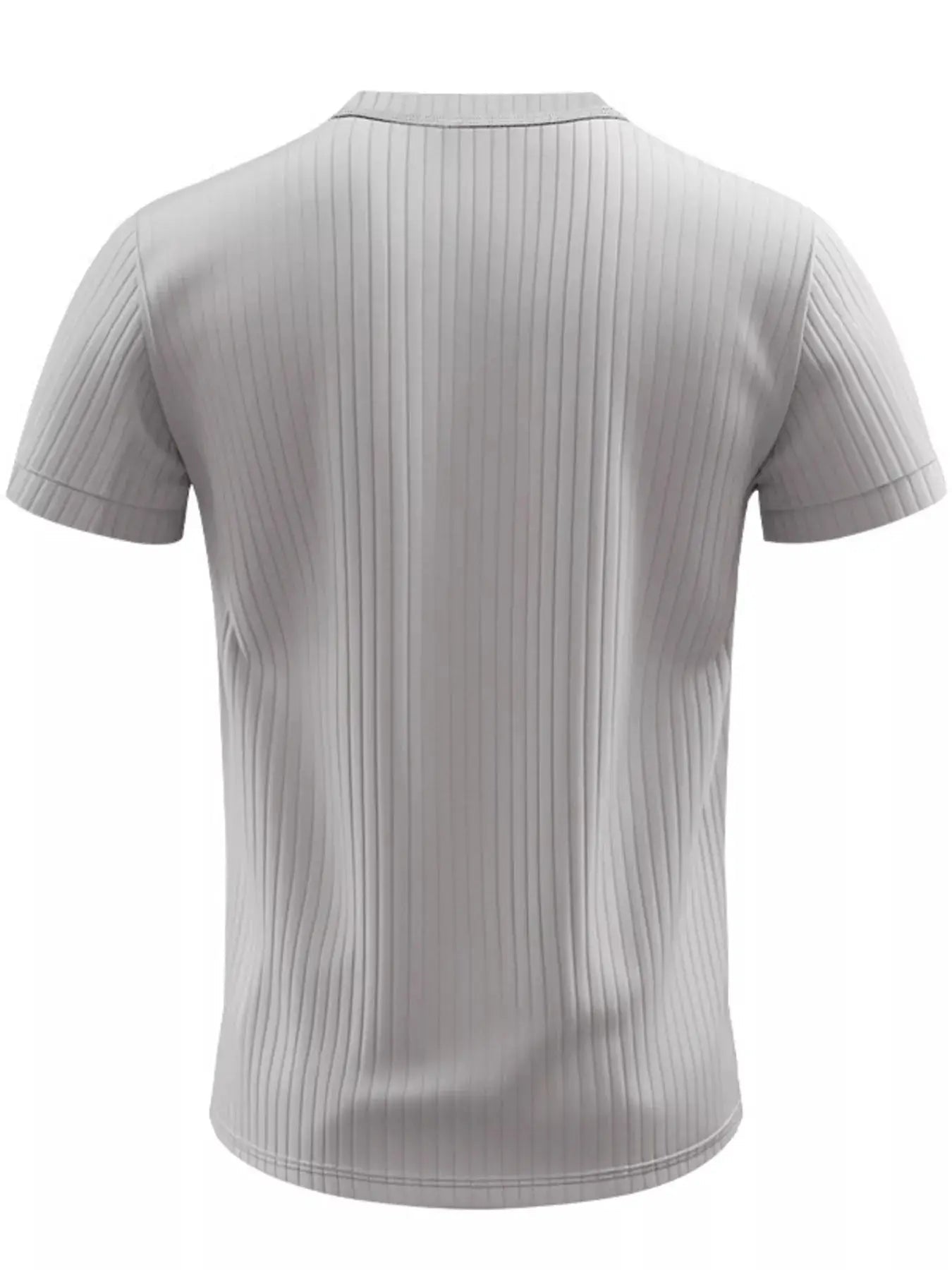 Mens Casual Ribbed Henley T Shirt Plus Size Short Sleeve - Fritsch & Co.