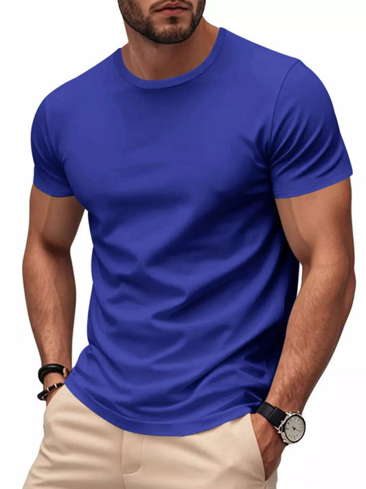 Men's Full Size Round Neck Short Sleeve Active T-Shirt Plus Size - Fritsch & Co.