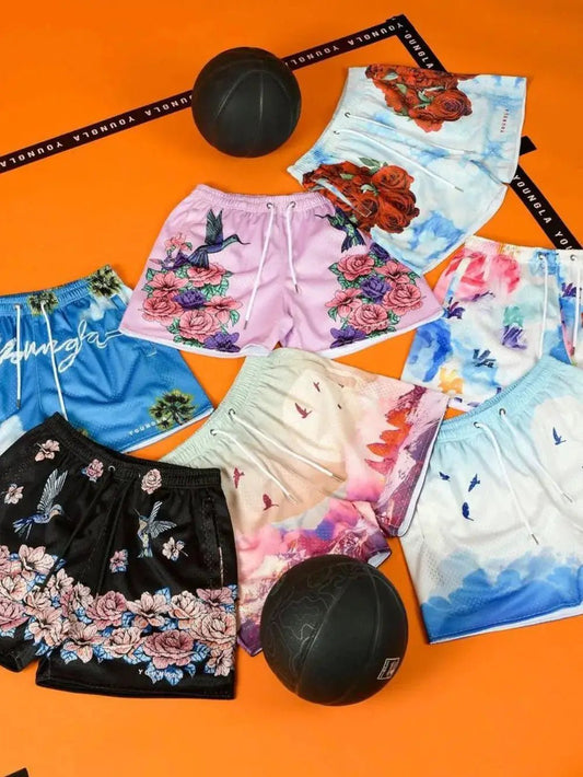 Men's Plus Size Drawstring Printed Shorts - Fritsch & Co.